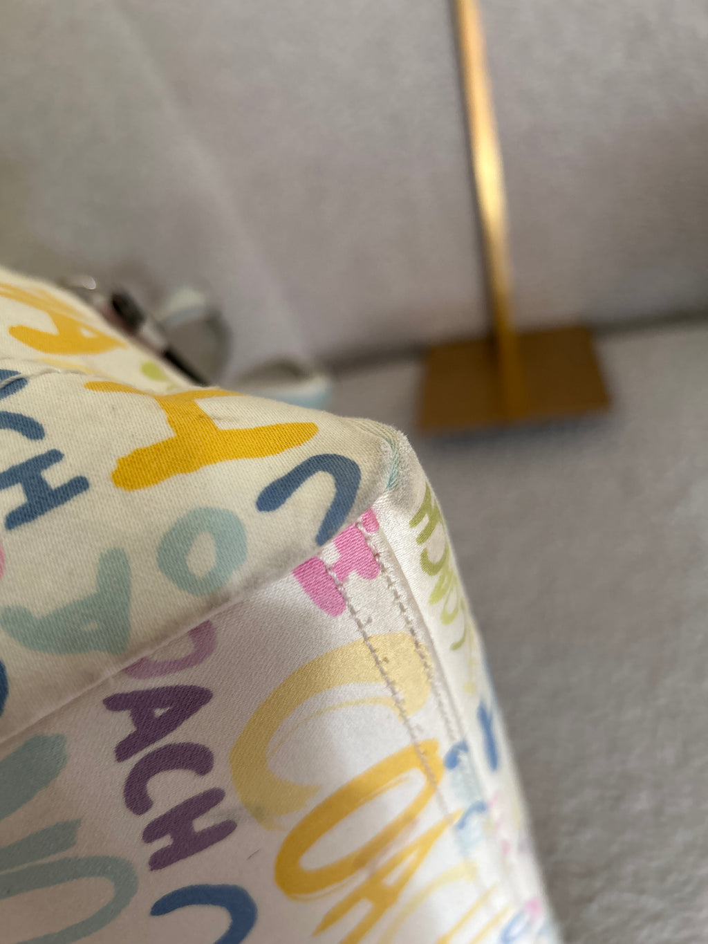 Vintage Coach pastel shoulder bag