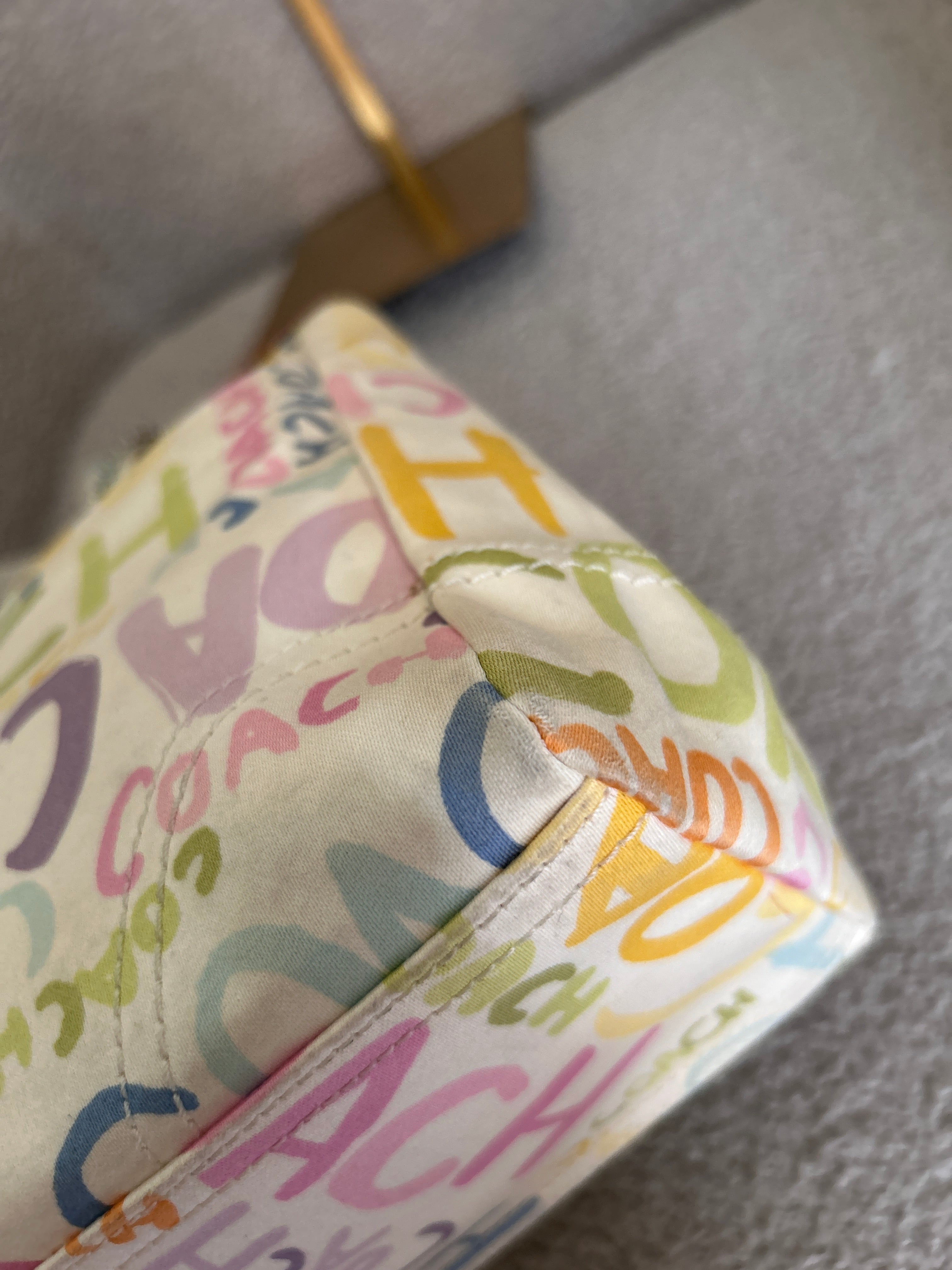 Vintage Coach pastel shoulder bag