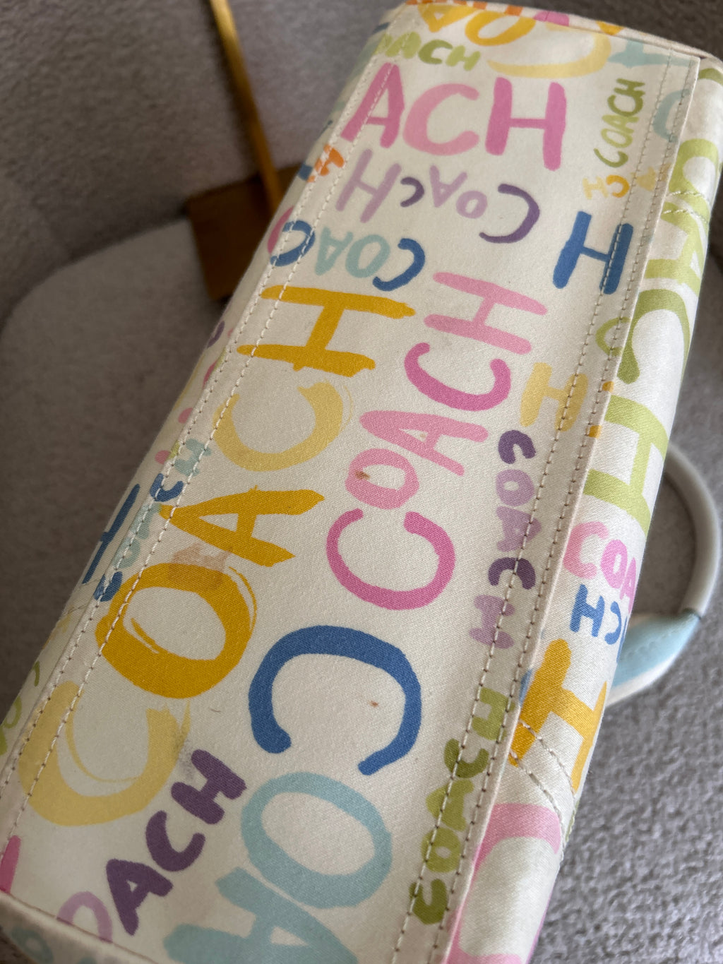 Vintage Coach pastel shoulder bag