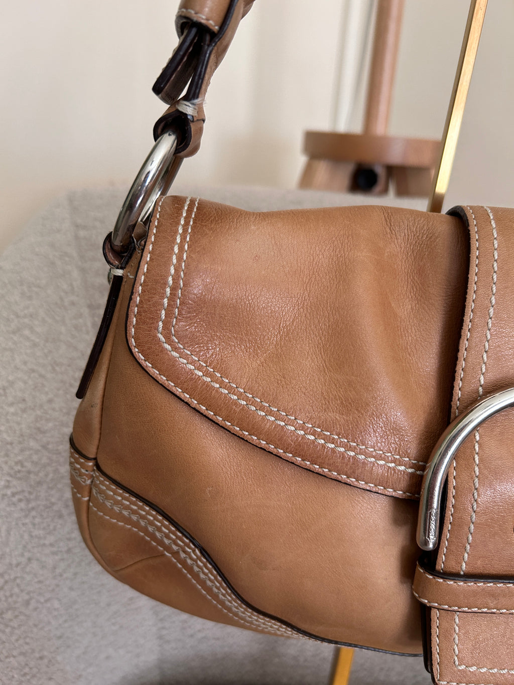 Vintage Coach Soho brown leather shoulder bag