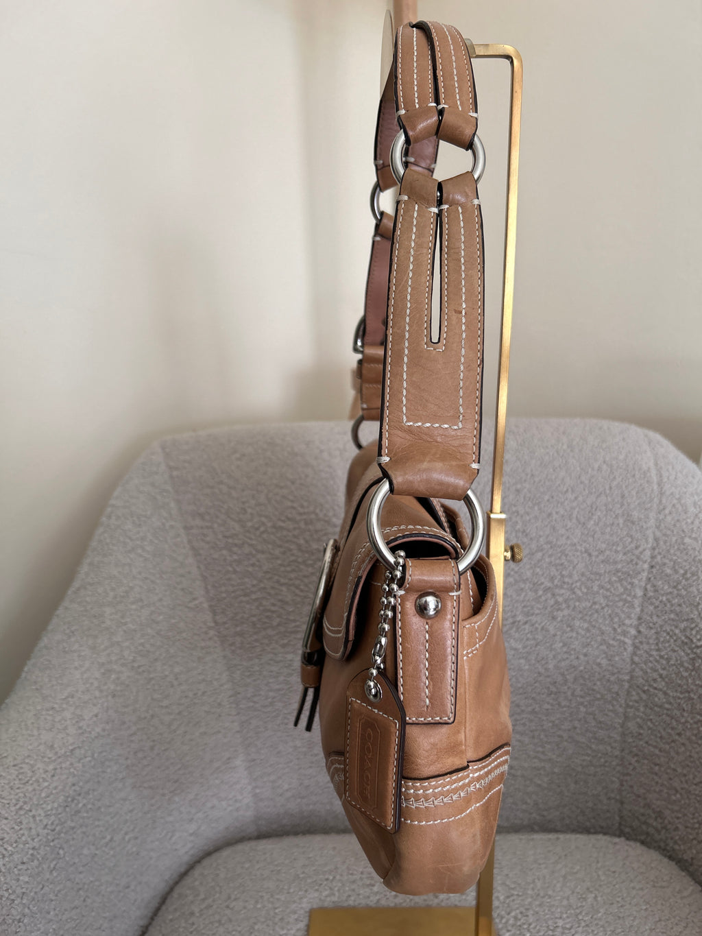 Vintage Coach Soho brown leather shoulder bag