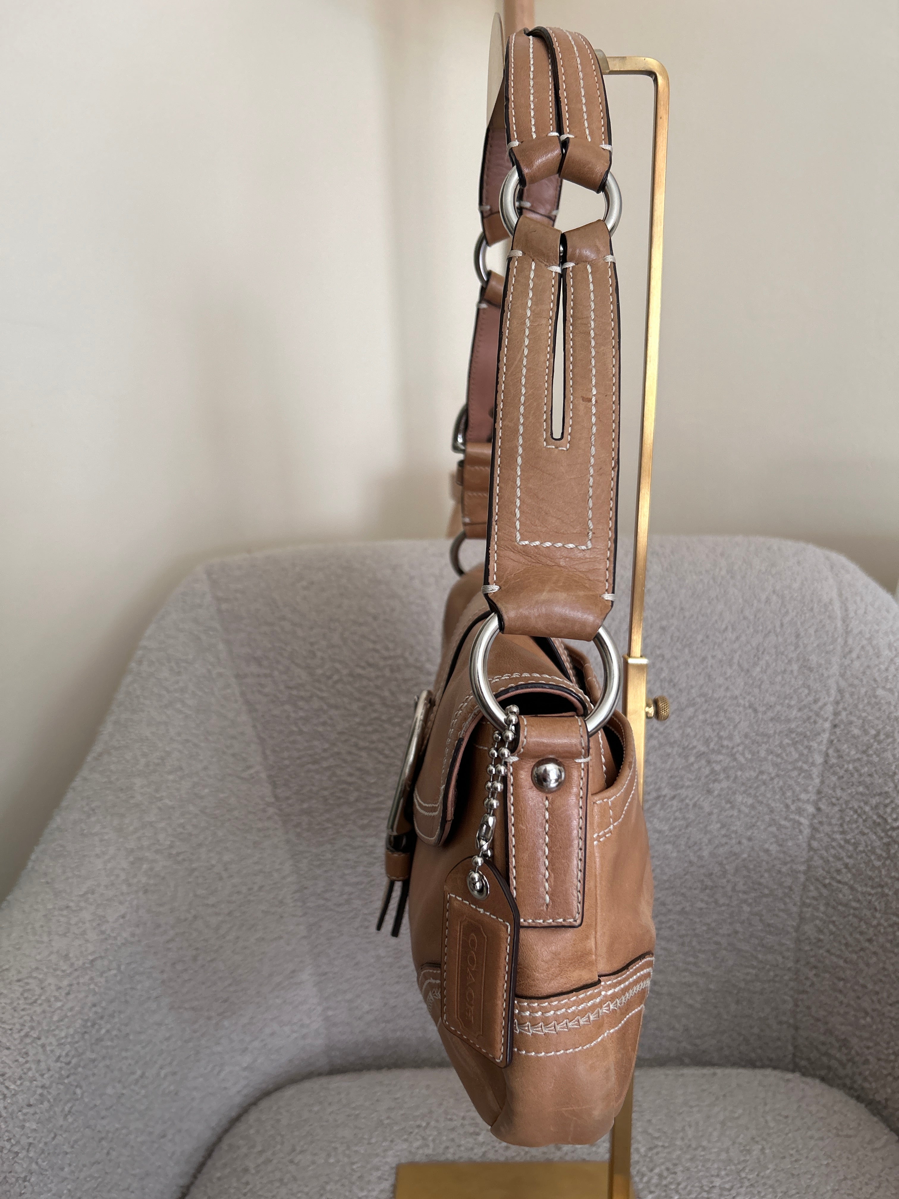 Vintage Coach Soho brown leather shoulder bag