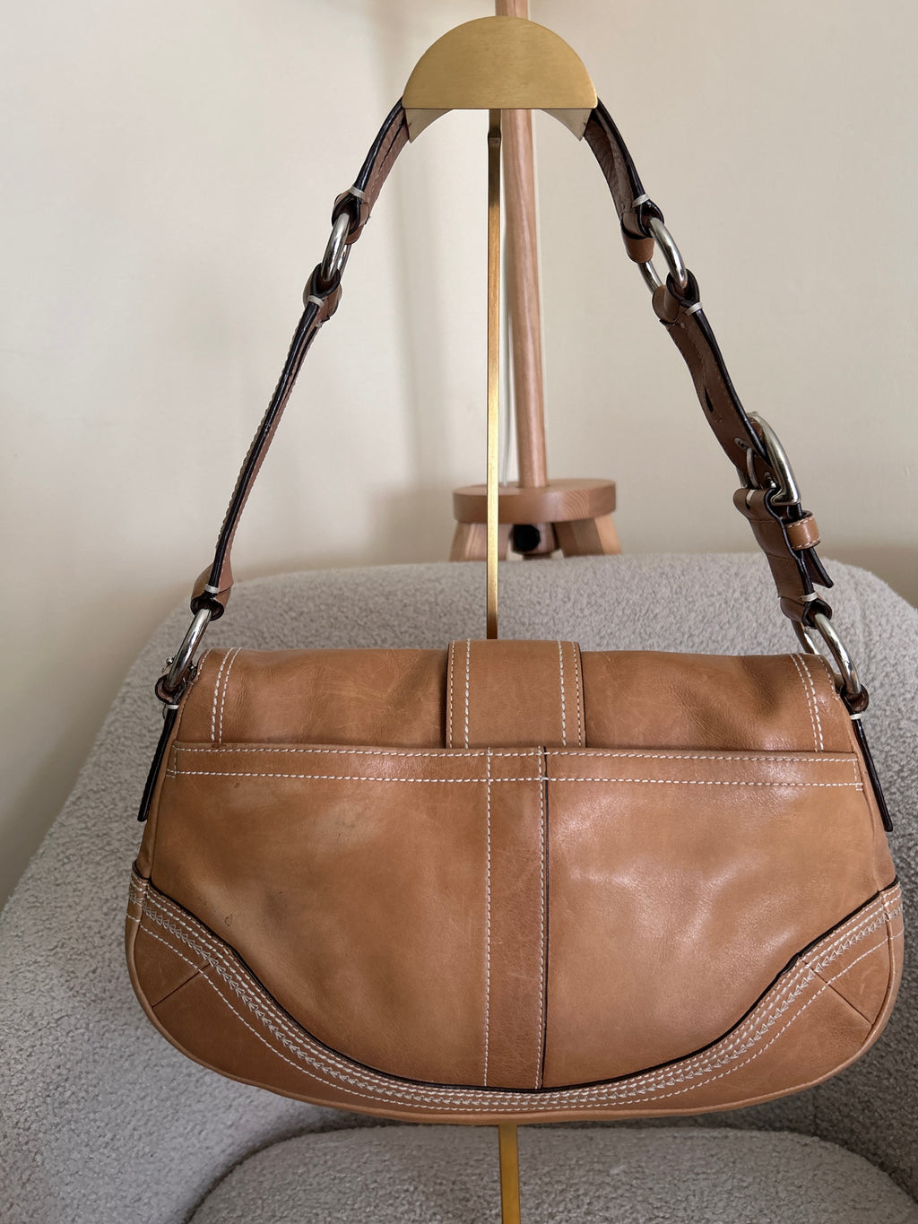Vintage Coach Soho brown leather shoulder bag