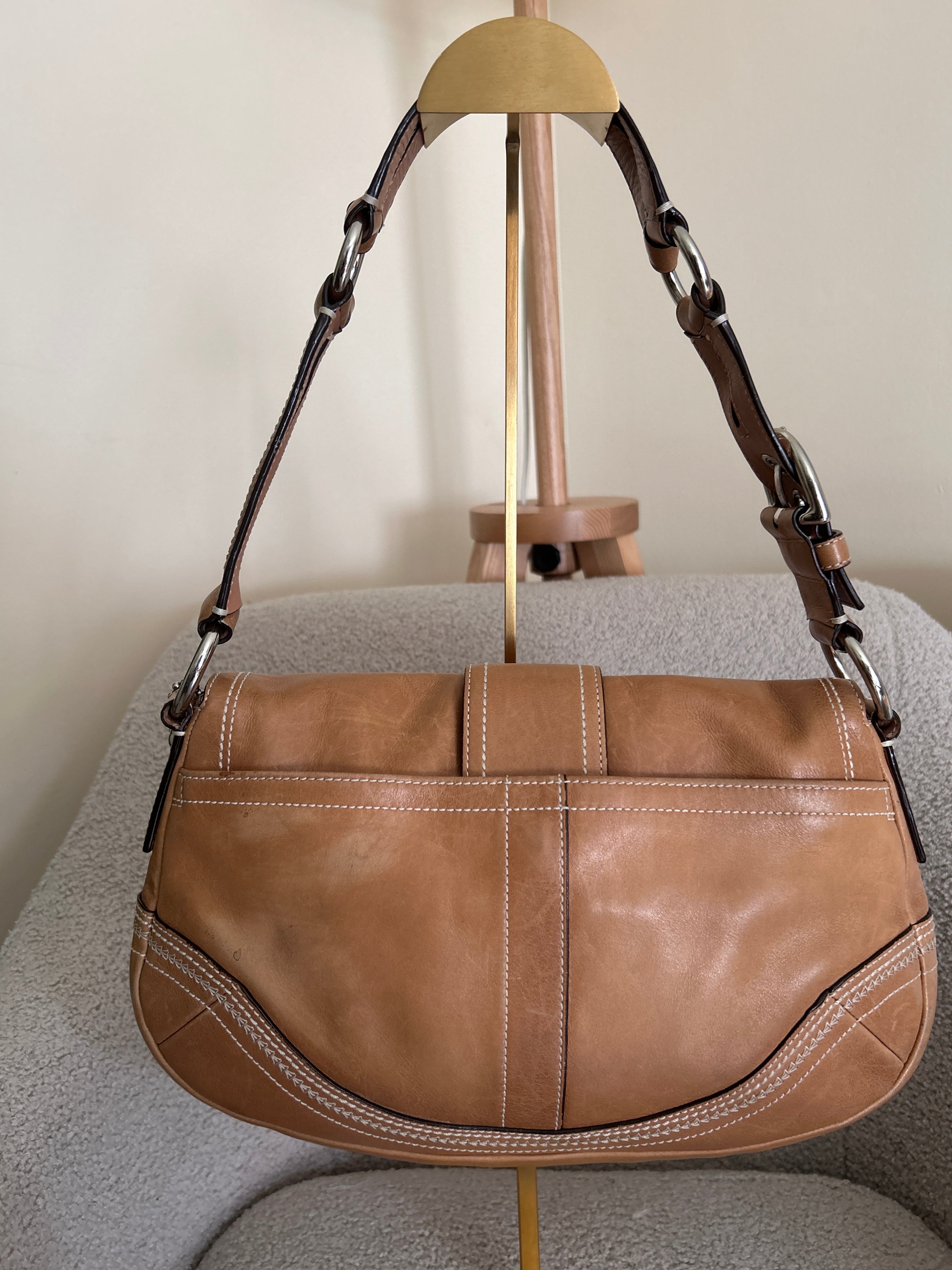 Vintage Coach Soho brown leather shoulder bag