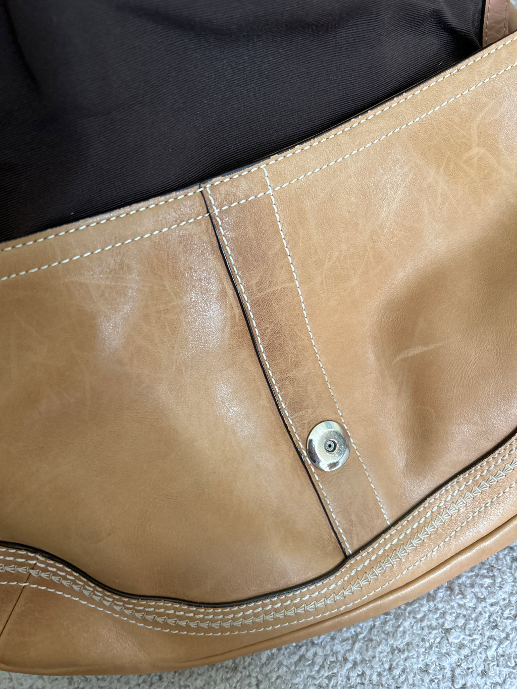 Vintage Coach Soho brown leather shoulder bag