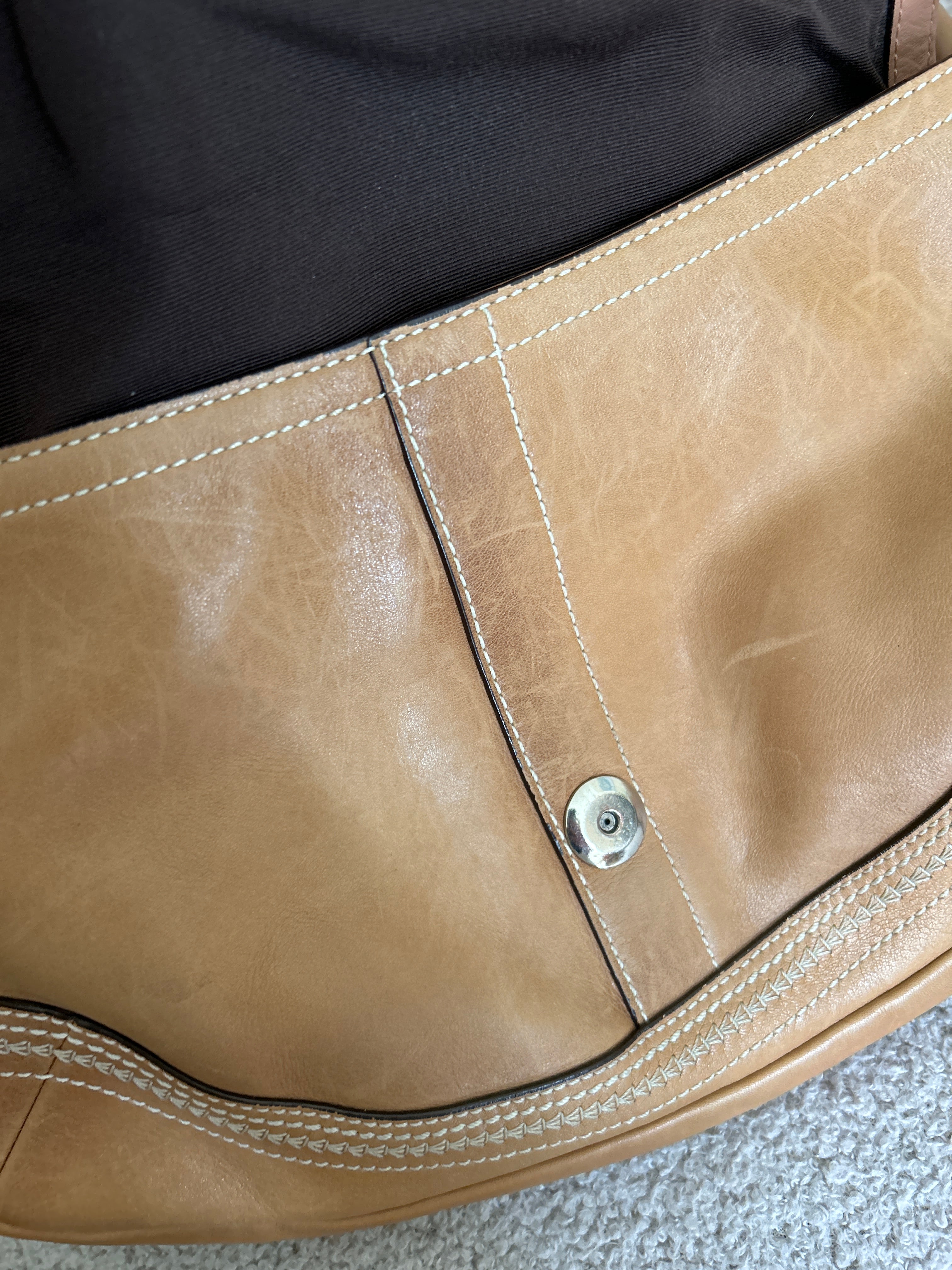 Vintage Coach Soho brown leather shoulder bag
