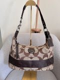 Vintage Coach signature stripe shoulder bag