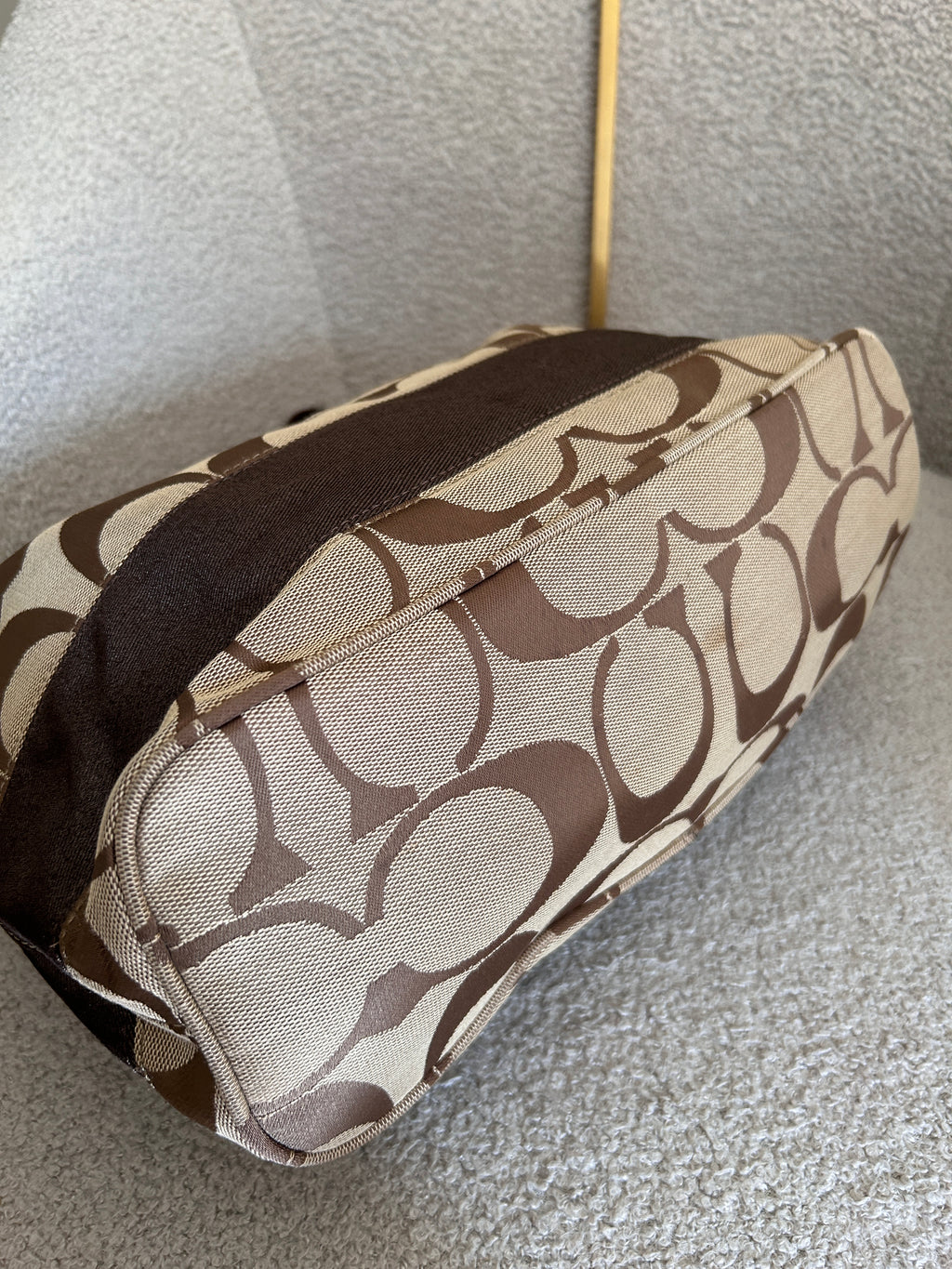Vintage Coach signature stripe shoulder bag