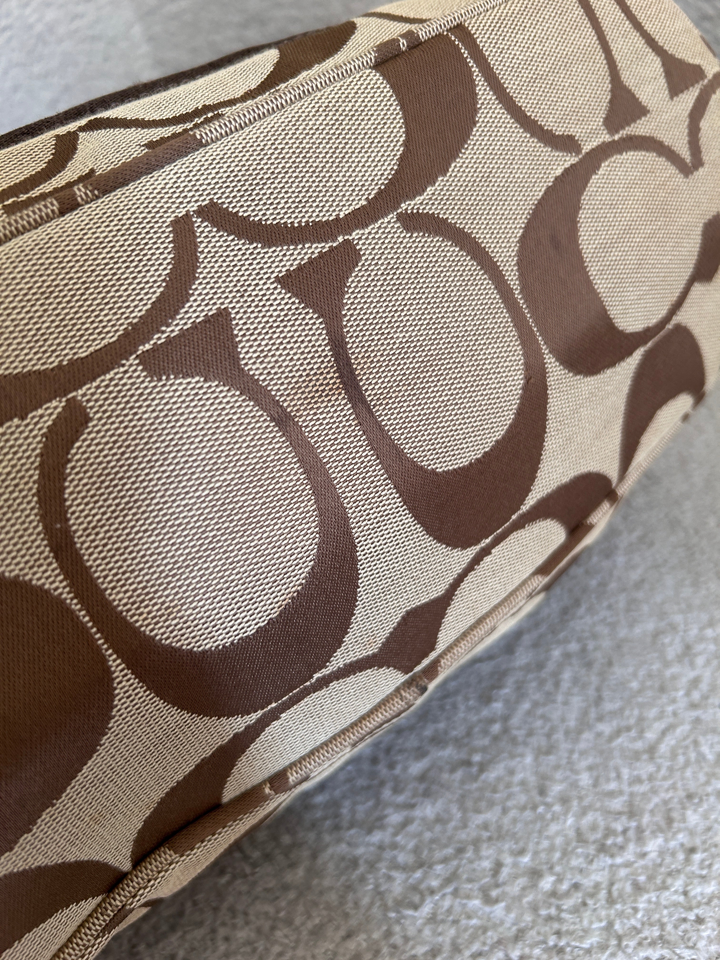 Vintage Coach signature stripe shoulder bag