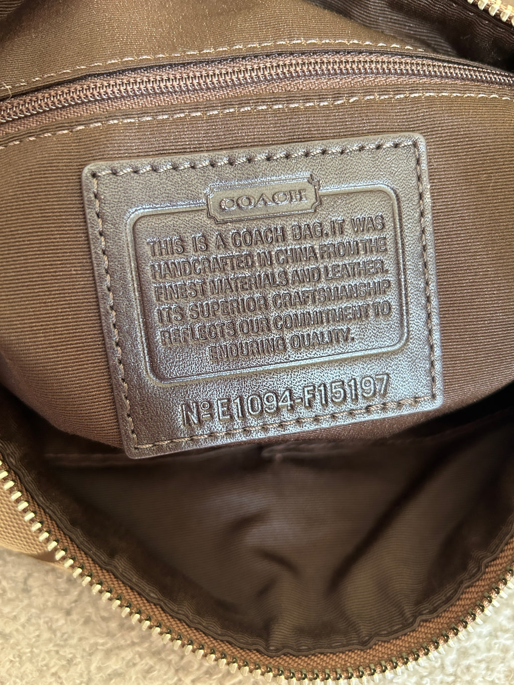 Vintage Coach signature stripe shoulder bag