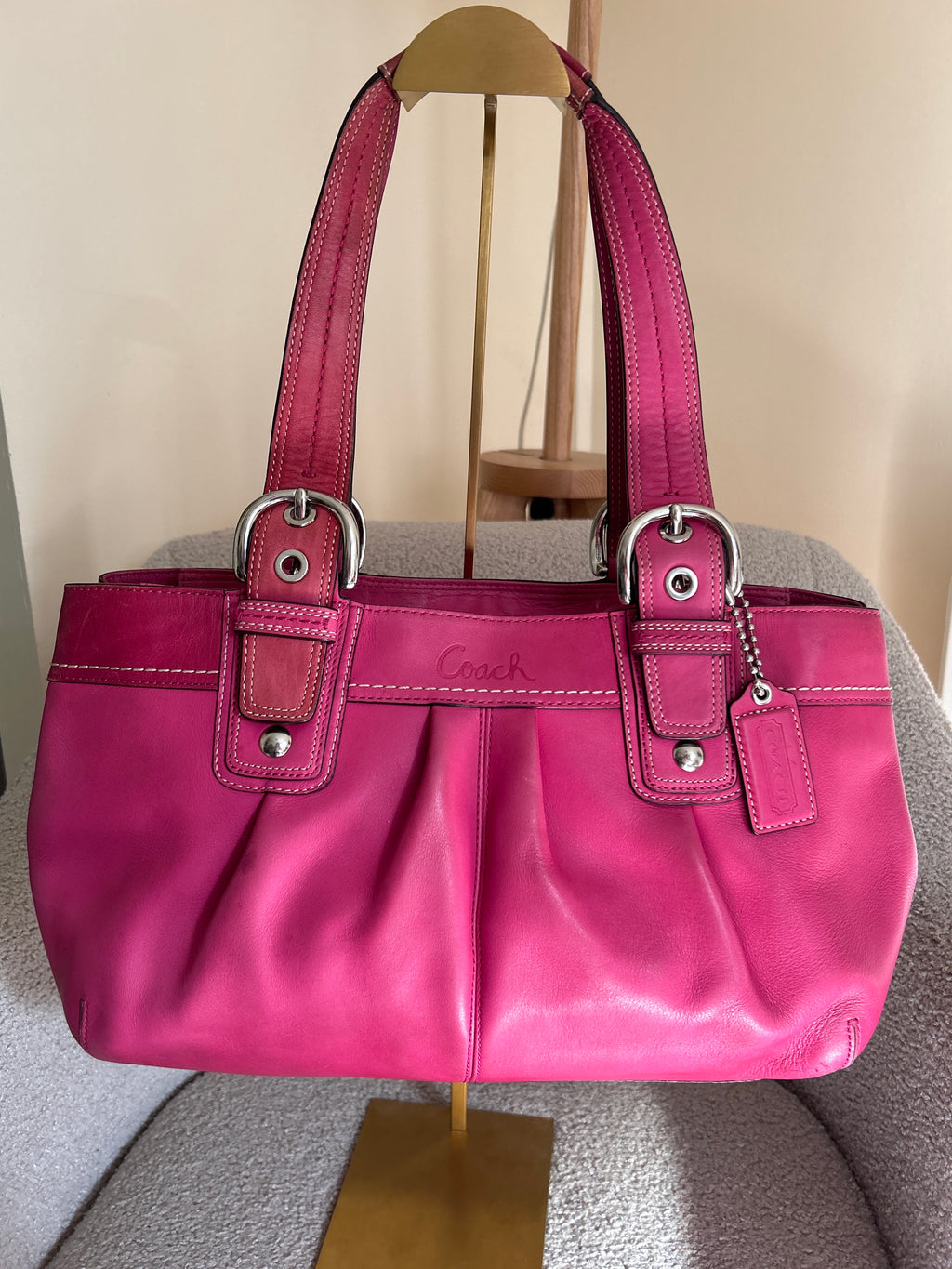 Vintage Coach Soho pink shoulder bag