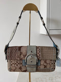 Vintage Coach Soho python leather shoulder bag