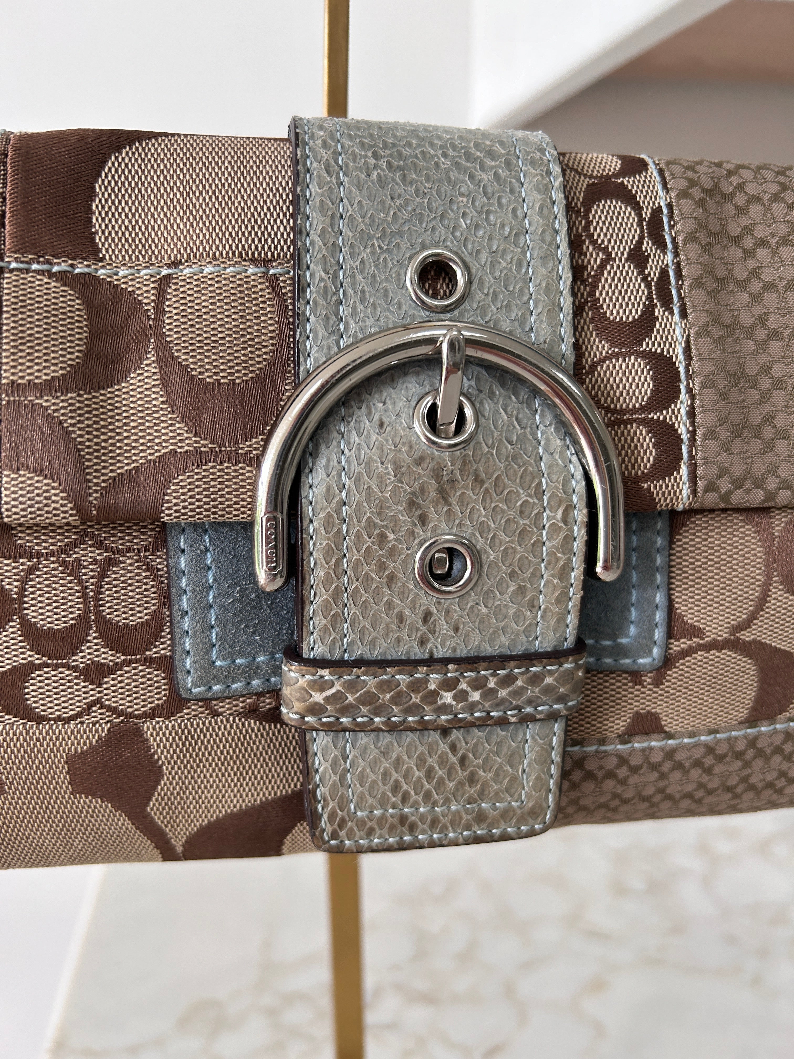 Vintage Coach Soho python leather shoulder bag