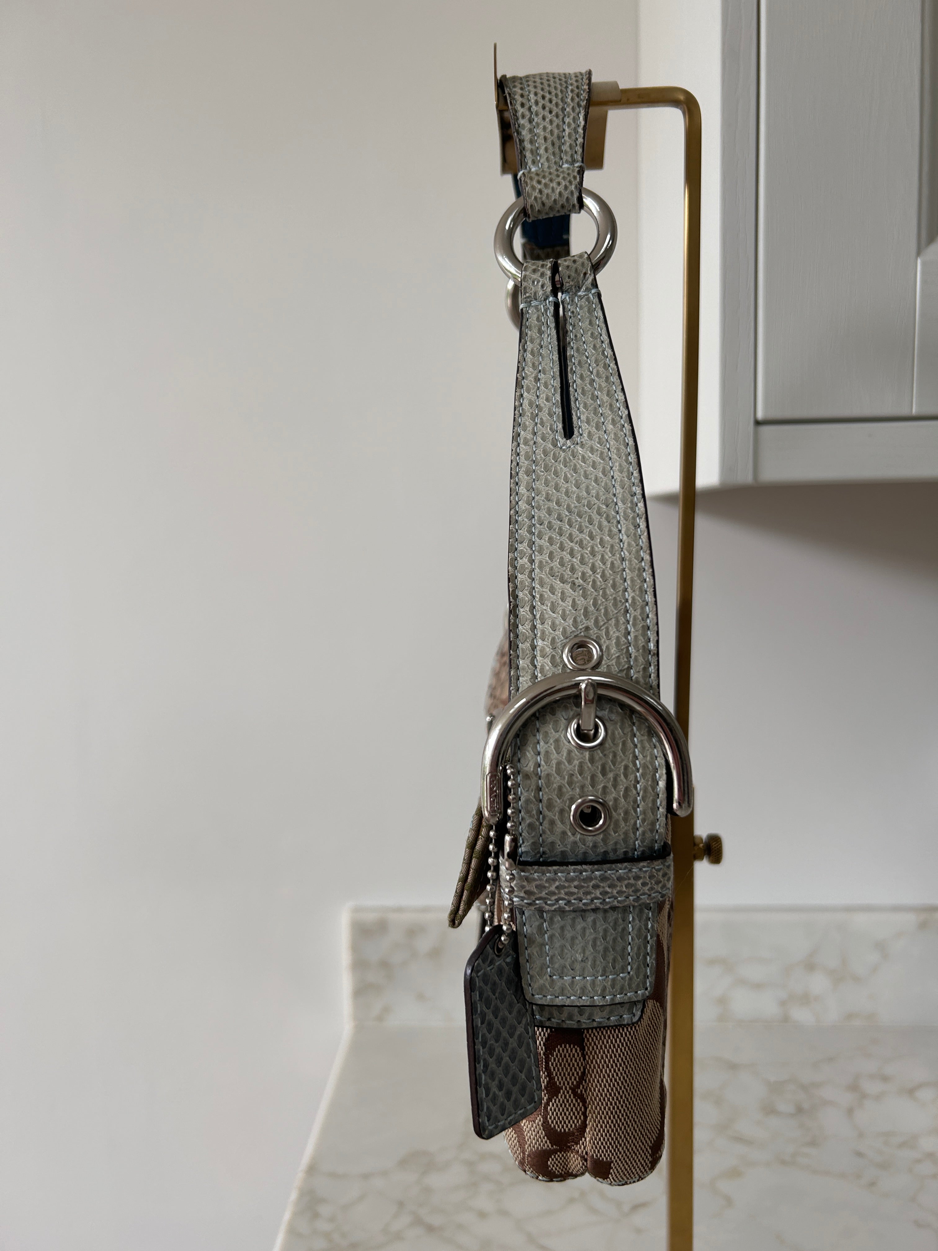 Vintage Coach Soho python leather shoulder bag