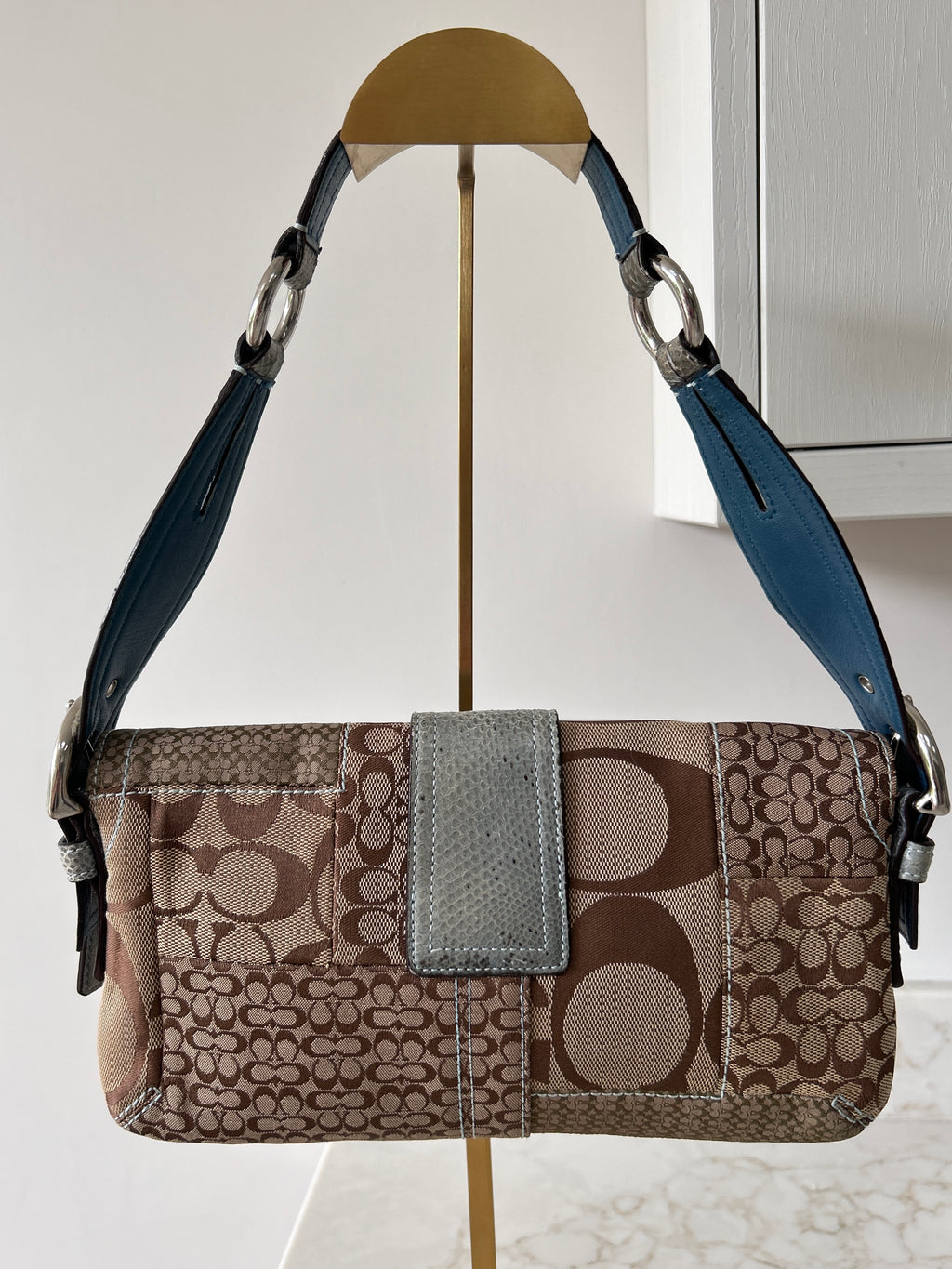 Vintage Coach Soho python leather shoulder bag