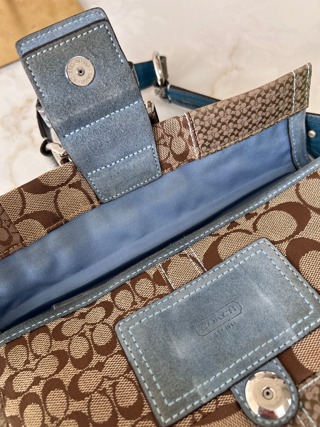 Vintage Coach Soho python leather shoulder bag