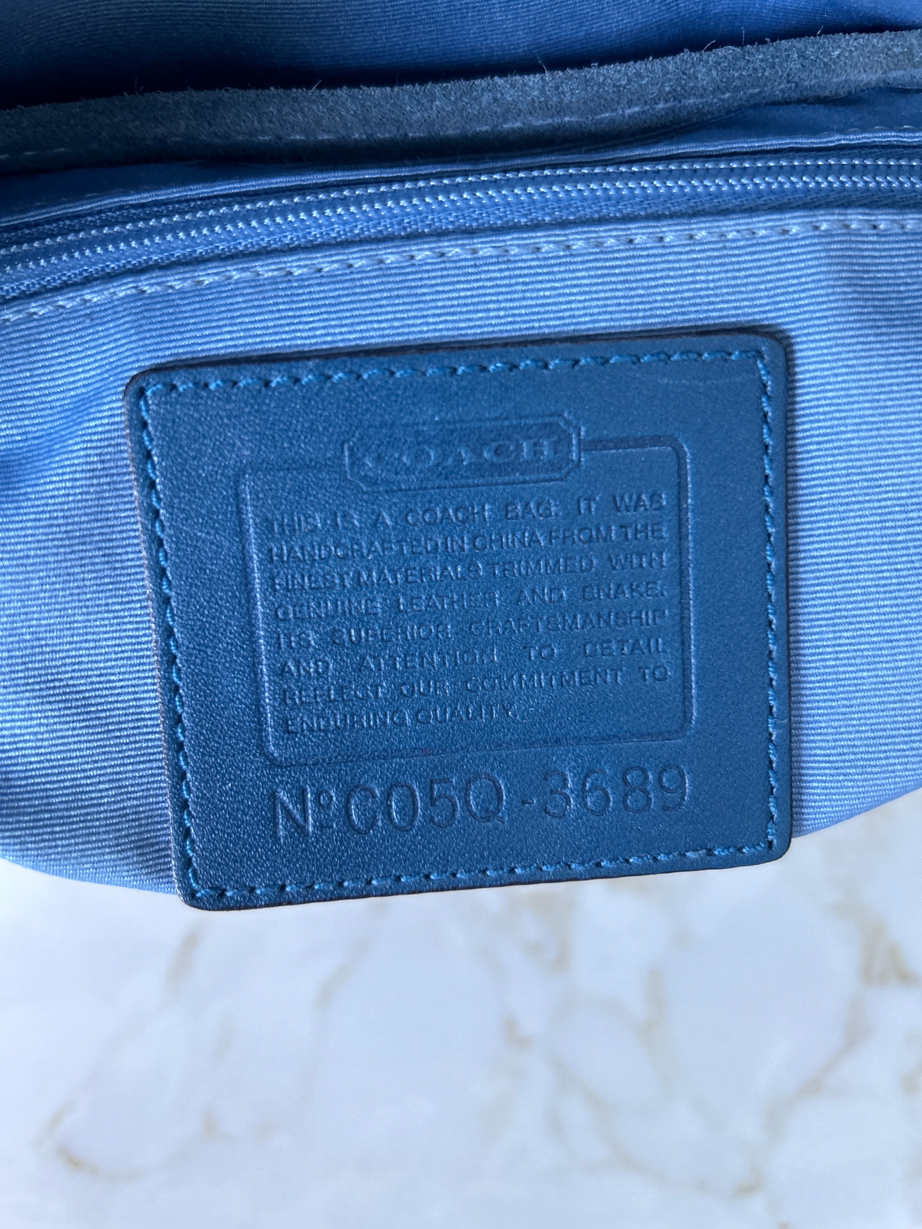 Vintage Coach Soho python leather shoulder bag