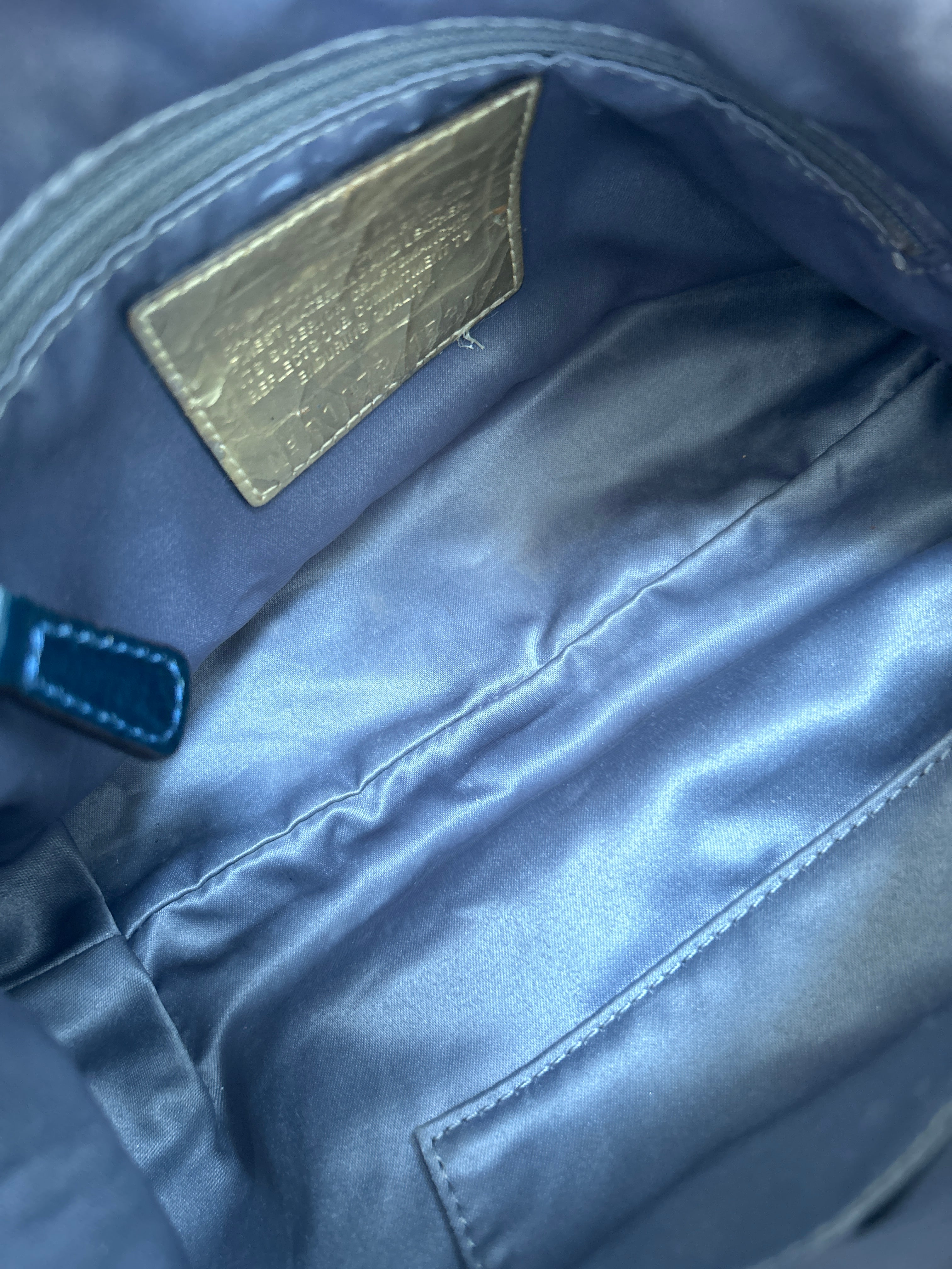 Vintage Coach Poppy navy shoulder bag