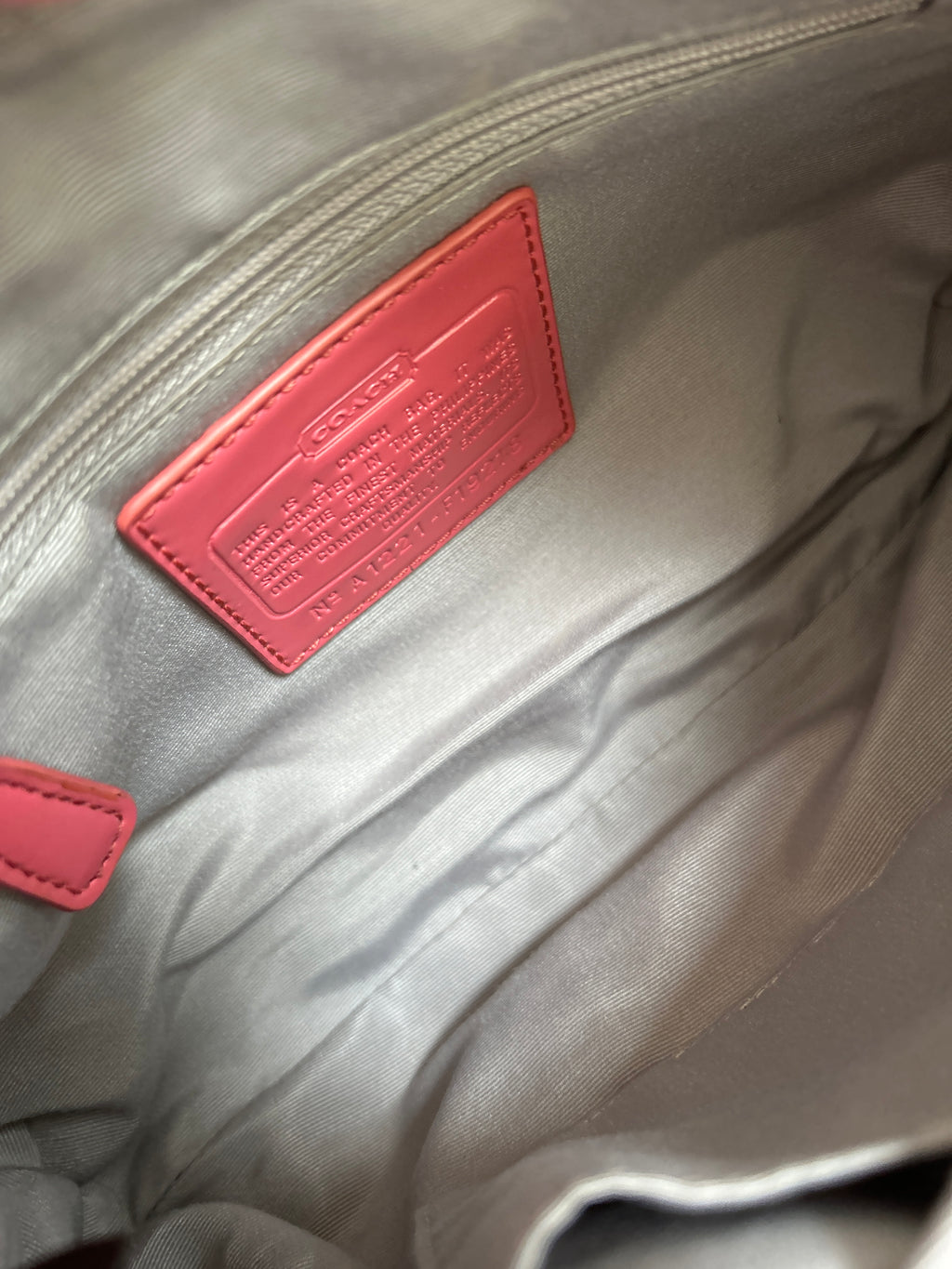 Vintage Coach pink stripe shoulder bag
