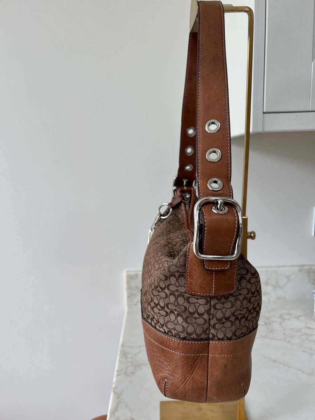 Vintage Coach brown shoulder bag