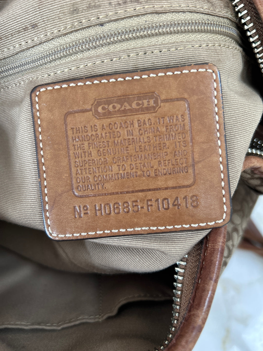 Vintage Coach brown shoulder bag
