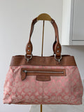 Vintage Coach pink monogram shoulder bag