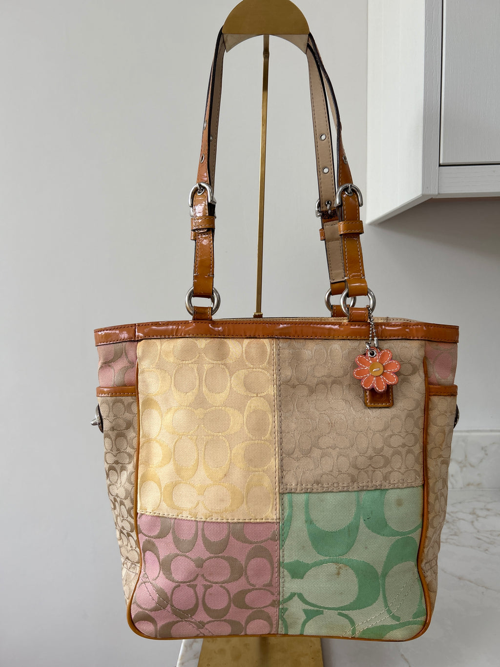 Vintage Coach patchwork shoulder bag