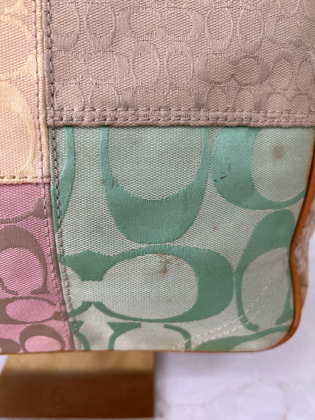 Vintage Coach patchwork shoulder bag