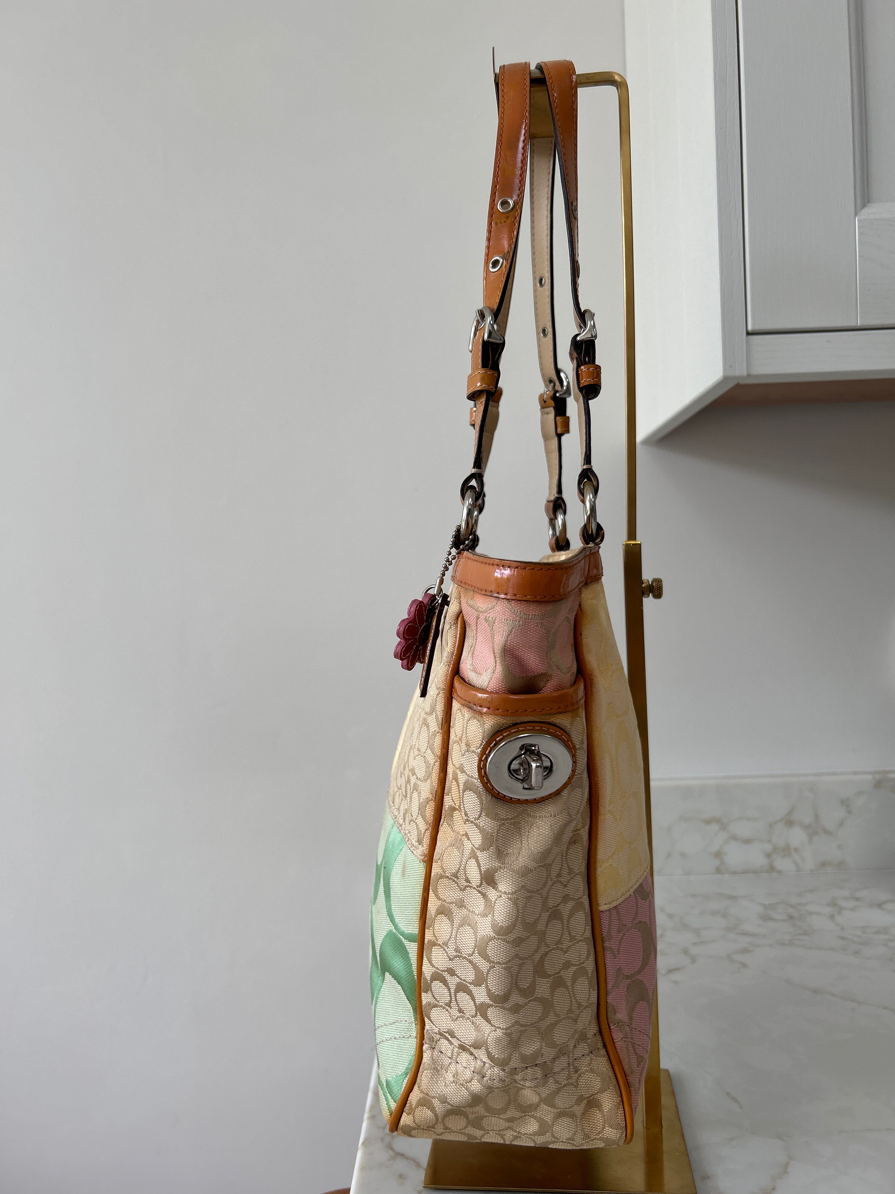 Vintage Coach patchwork shoulder bag