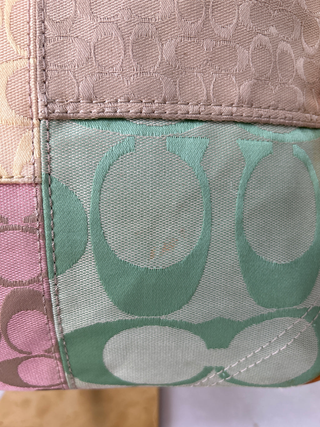 Vintage Coach patchwork shoulder bag