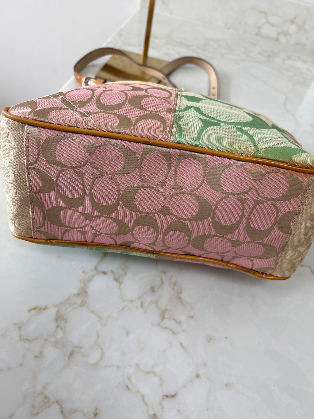 Vintage Coach patchwork shoulder bag