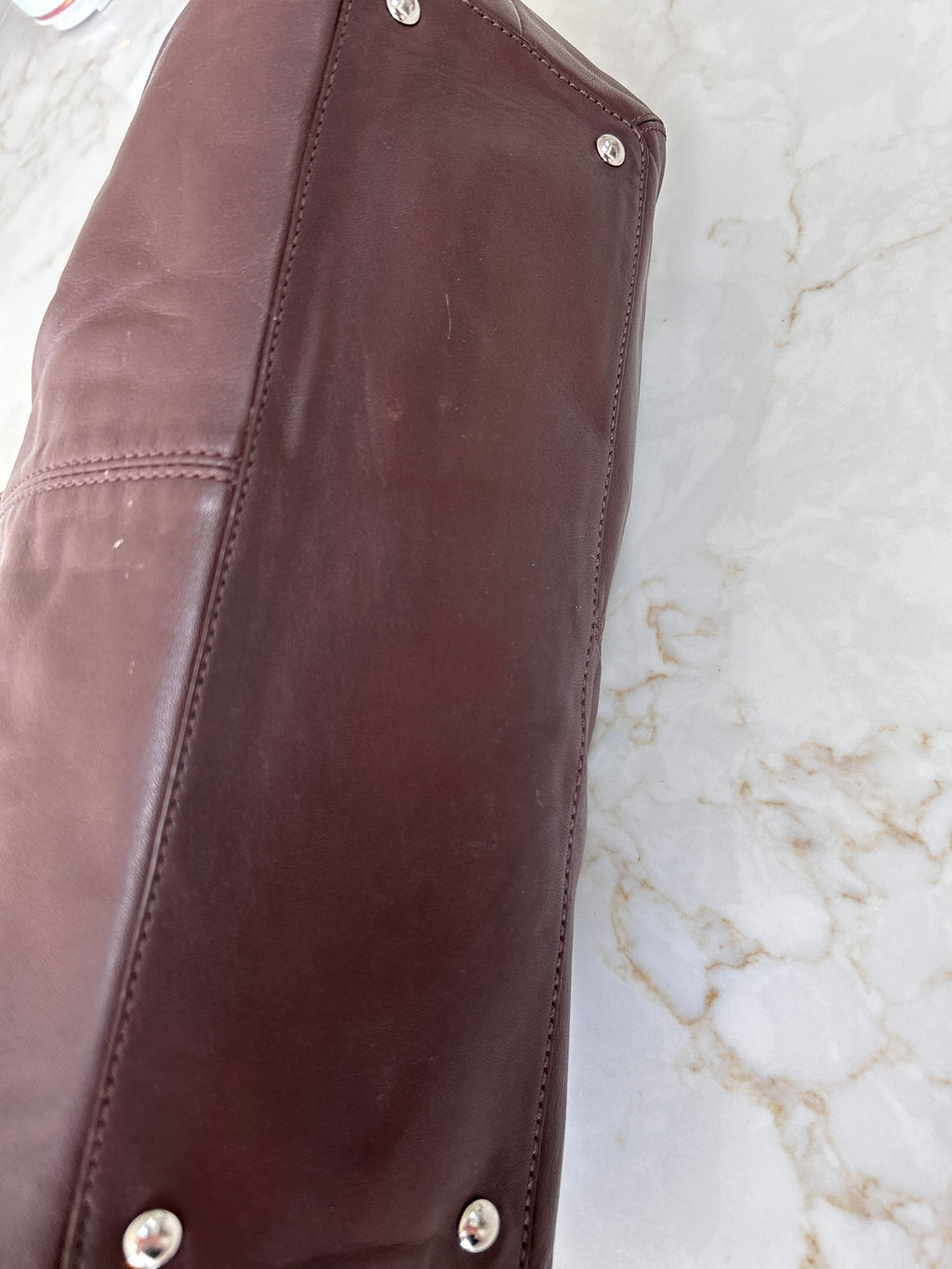 Vintage Coach brown leather shoulder bag