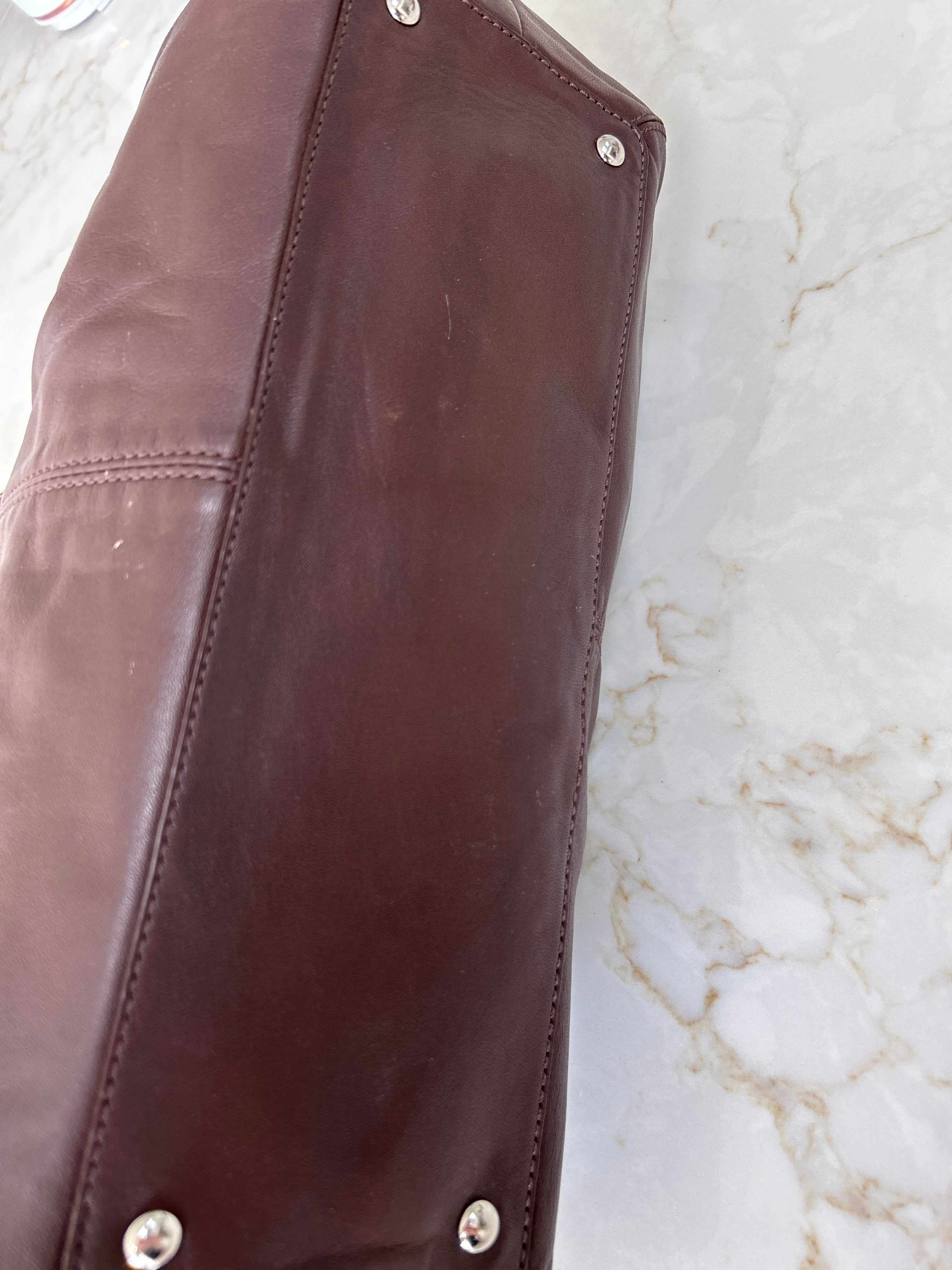 Vintage Coach brown leather shoulder bag