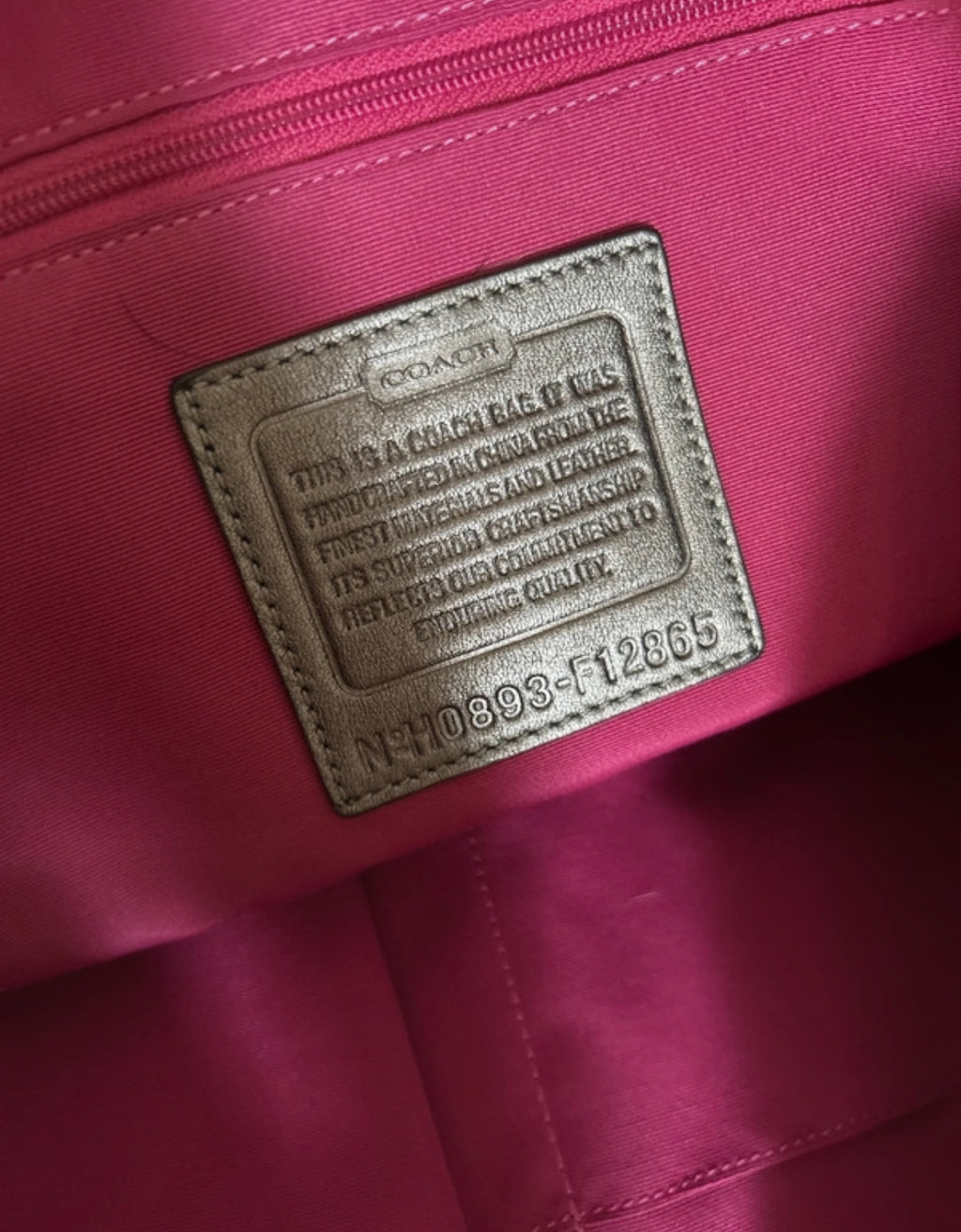 Vintage Coach pink patchwork large shoulder bag