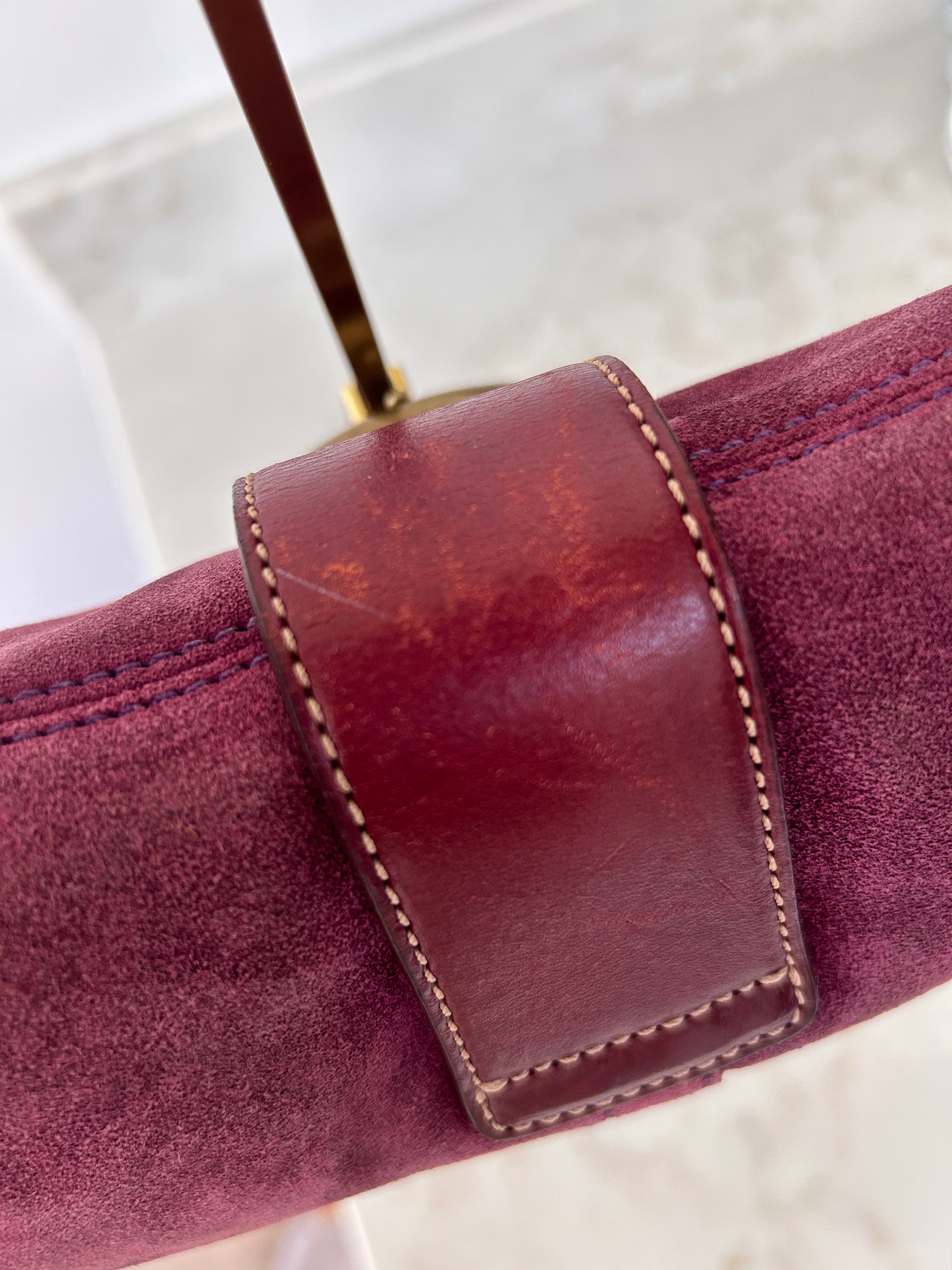 Vintage Coach Soho purple suede shoulder bag