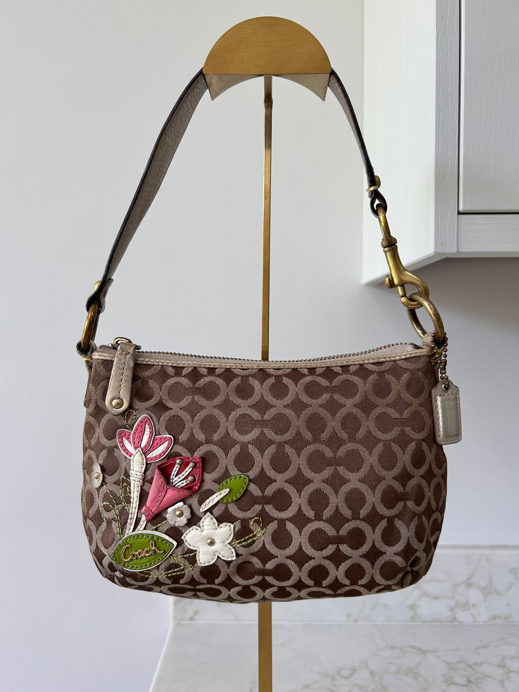Vintage Coach floral shoulder bag