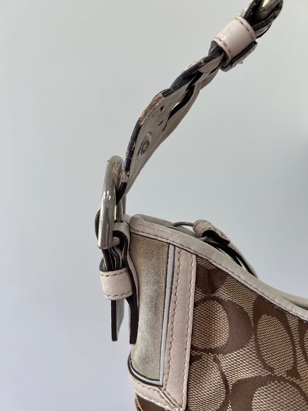 Vintage Coach monogram shoulder bag