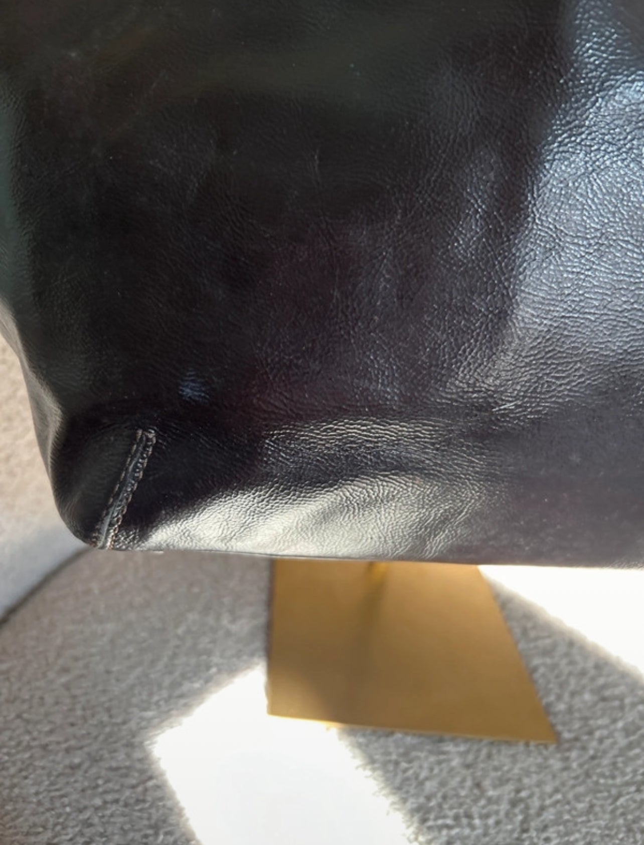 Vintage Coach dark brown leather tote