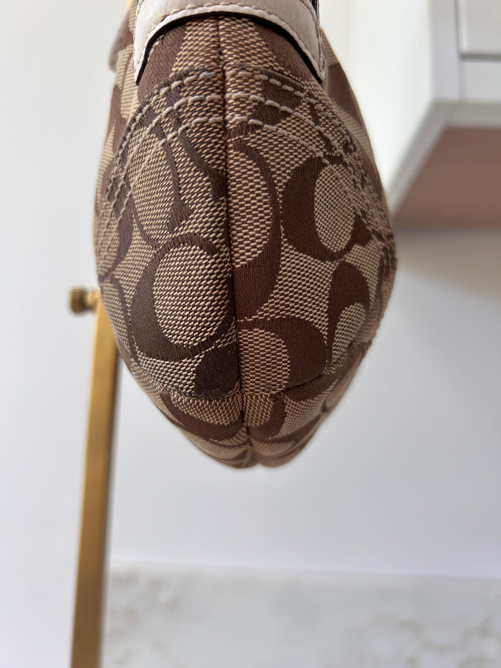Vintage Coach monogram shoulder bag
