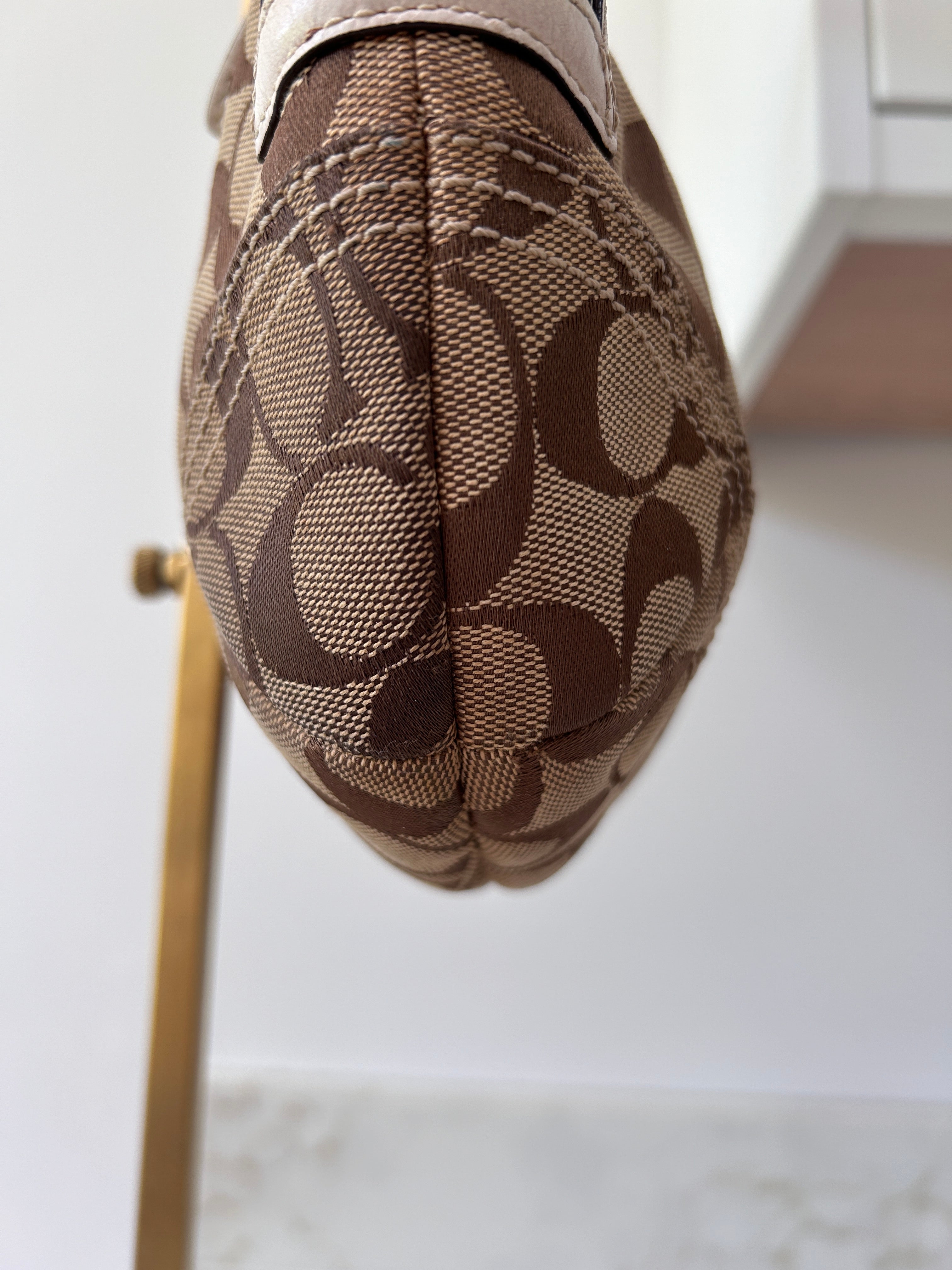 Vintage Coach monogram shoulder bag