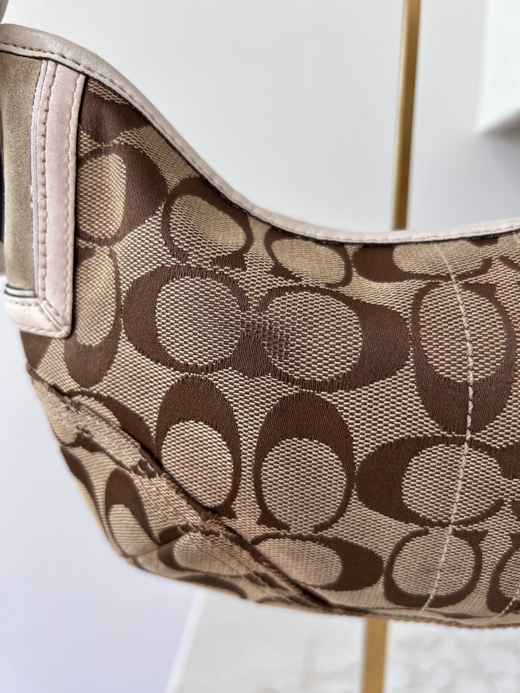 Vintage Coach monogram shoulder bag