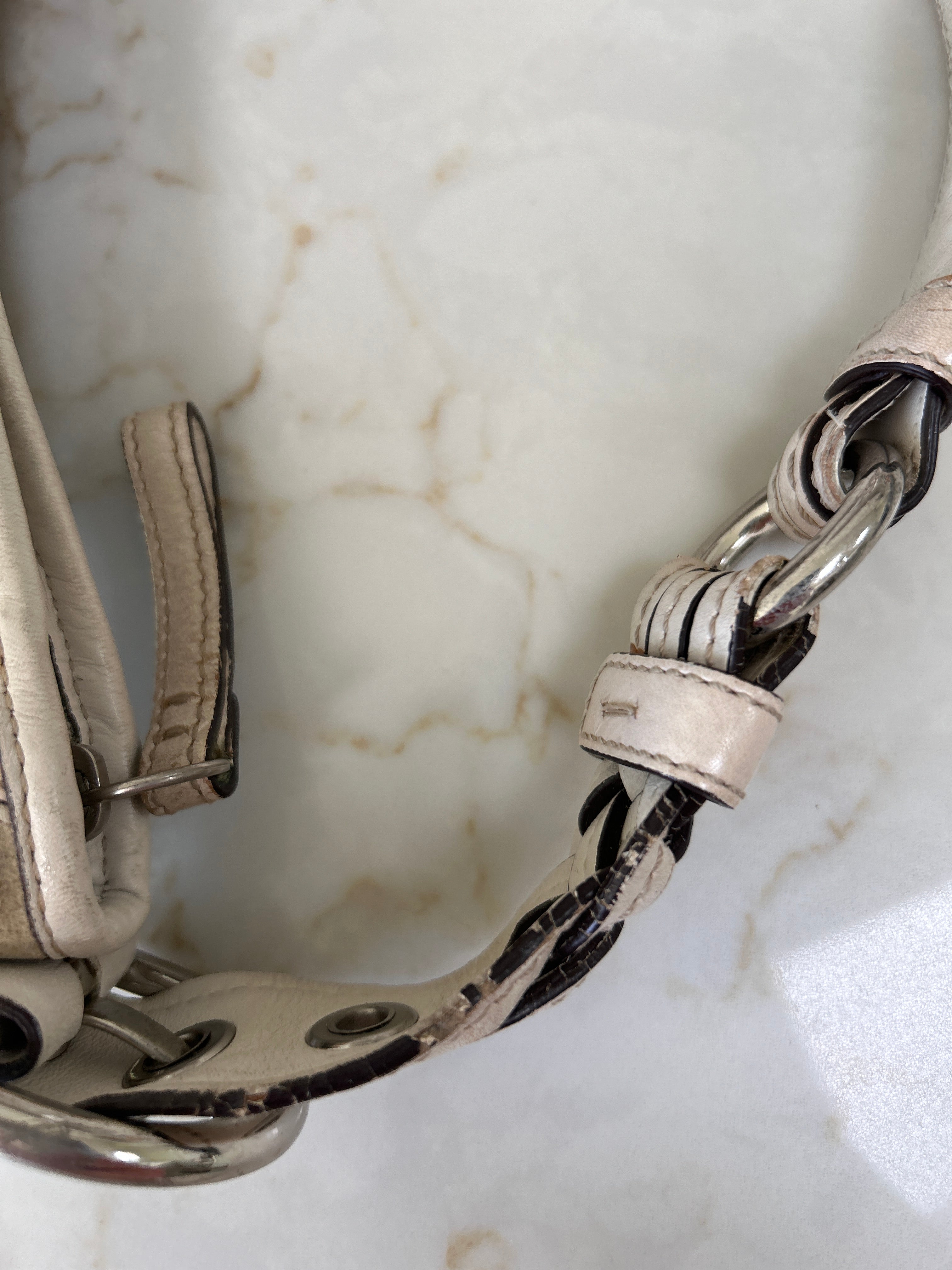 Vintage Coach monogram shoulder bag
