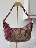 Vintage Coach patchwork python leather shoulder bag