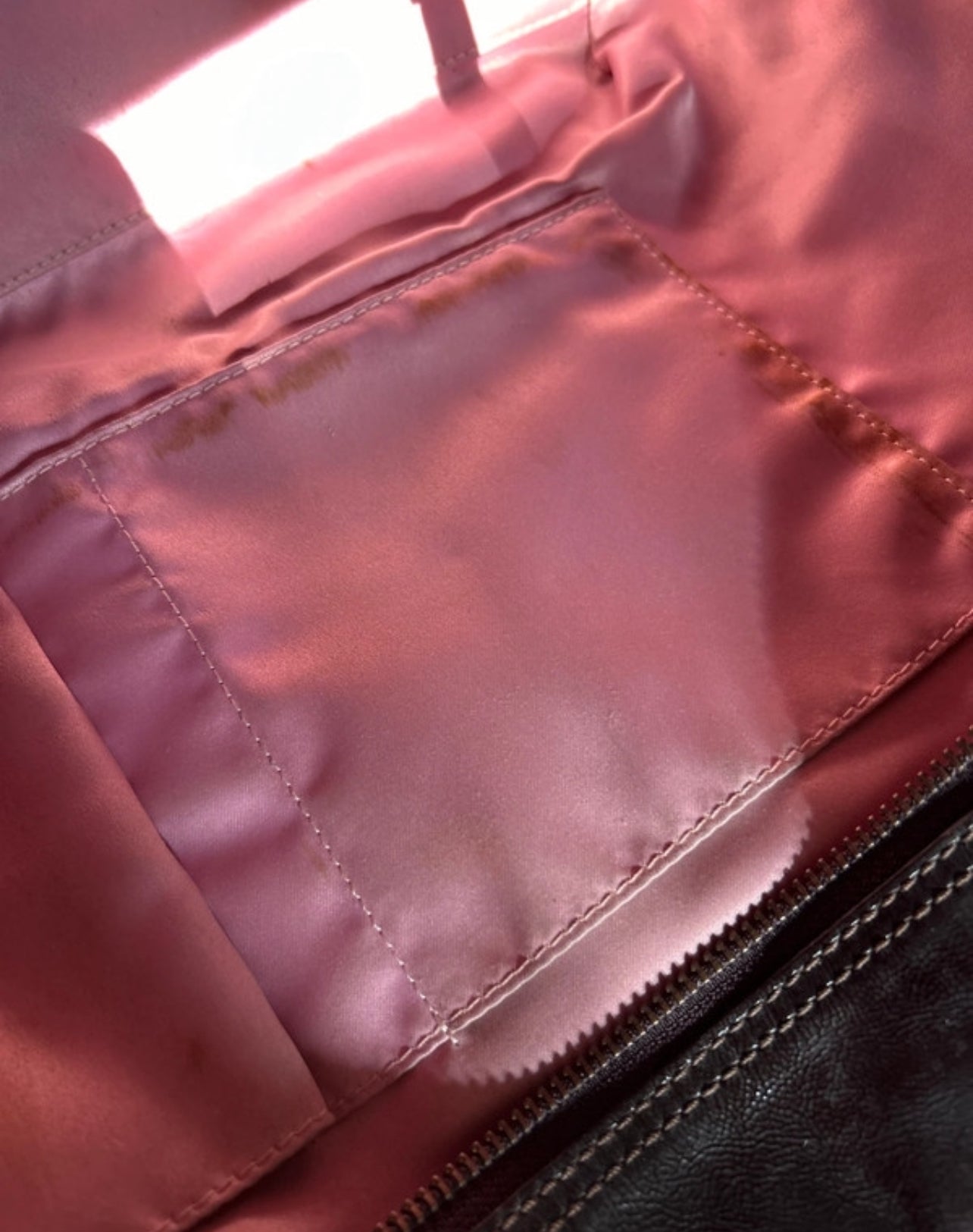 Vintage Coach dark brown leather tote