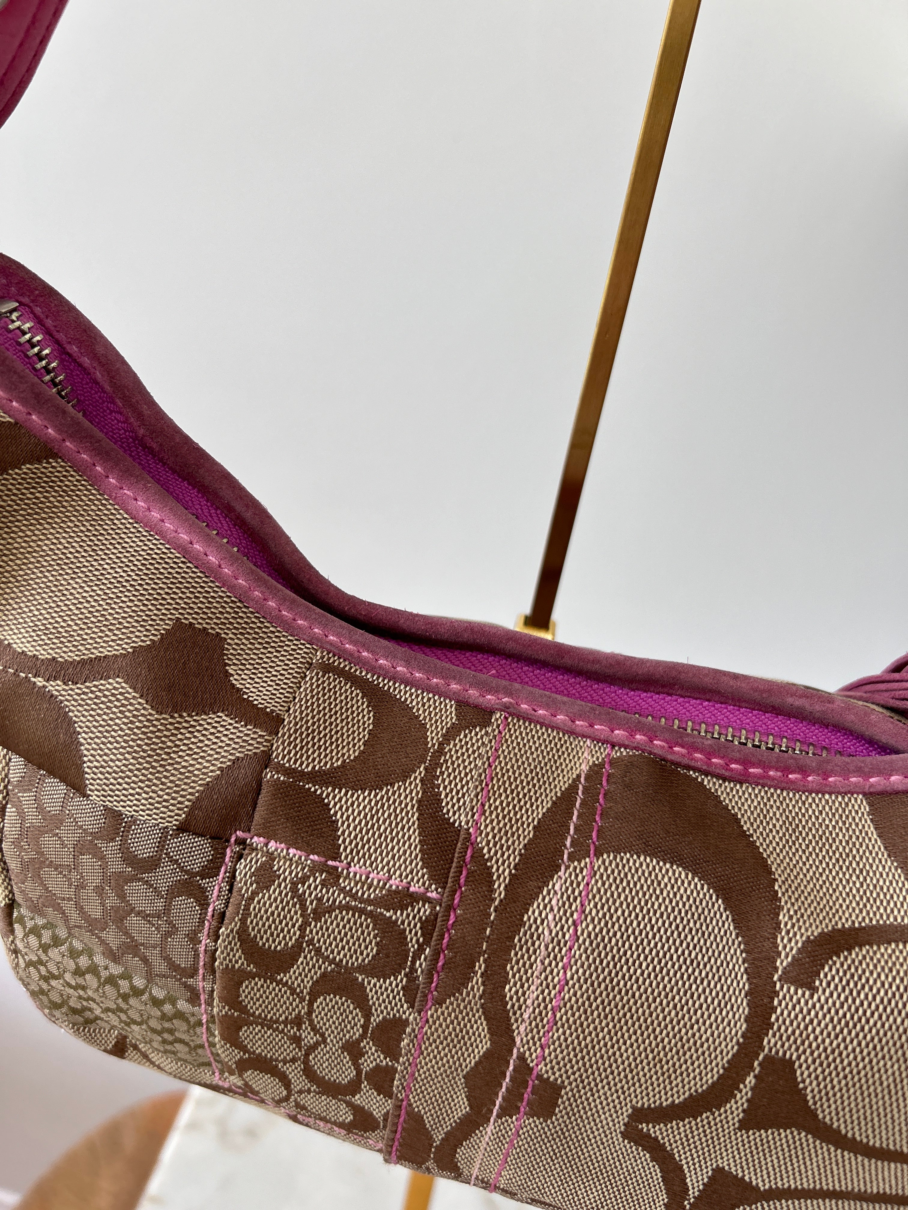 Vintage Coach patchwork python leather shoulder bag