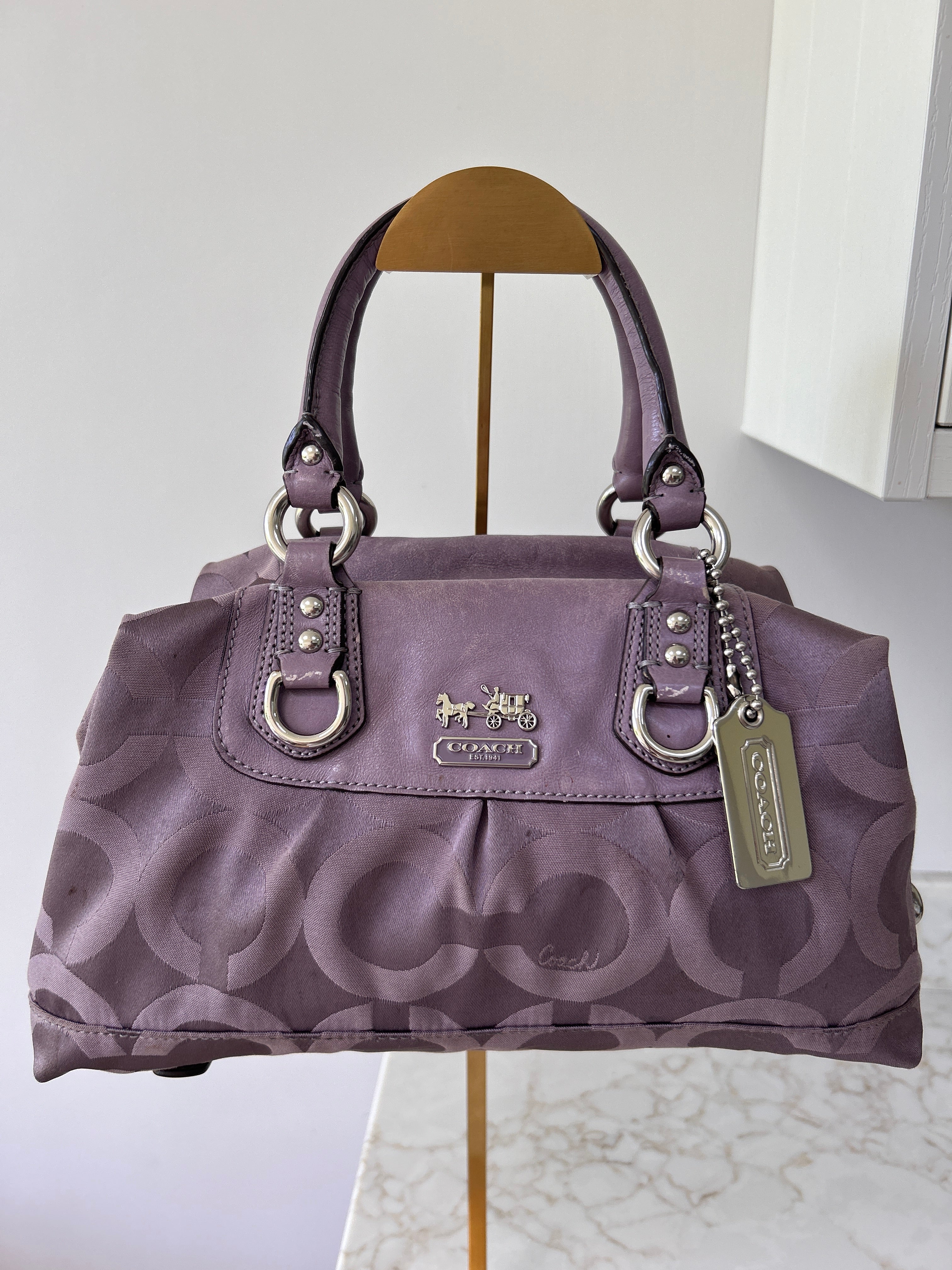 Vintage Coach lilac handbag