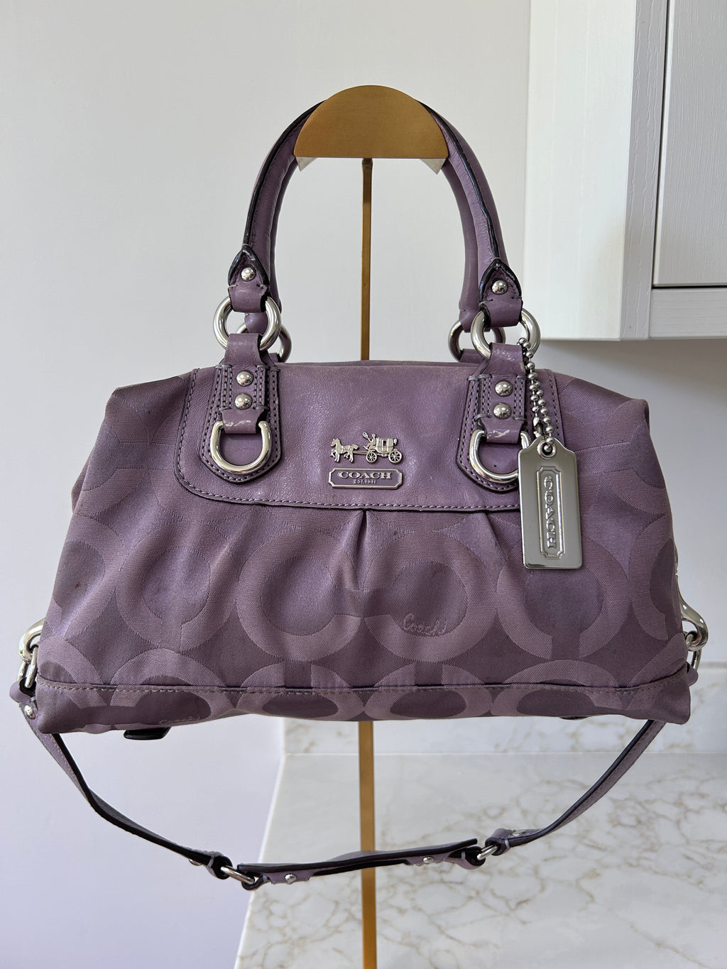 Vintage Coach lilac handbag