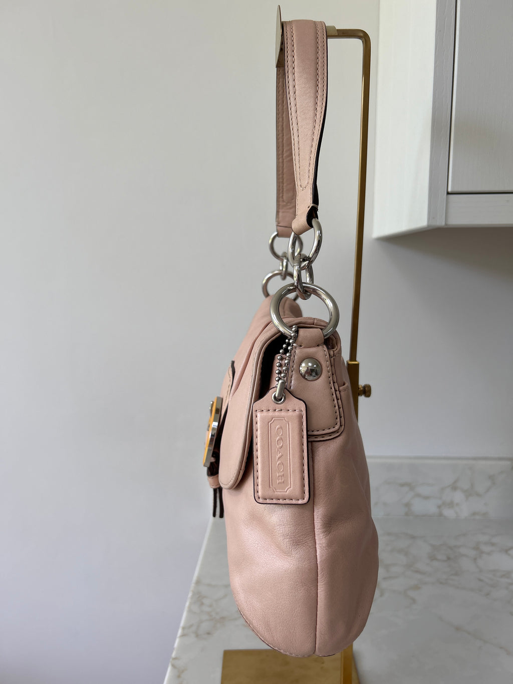 Vintage Coach Soho pink leather shoulder bag