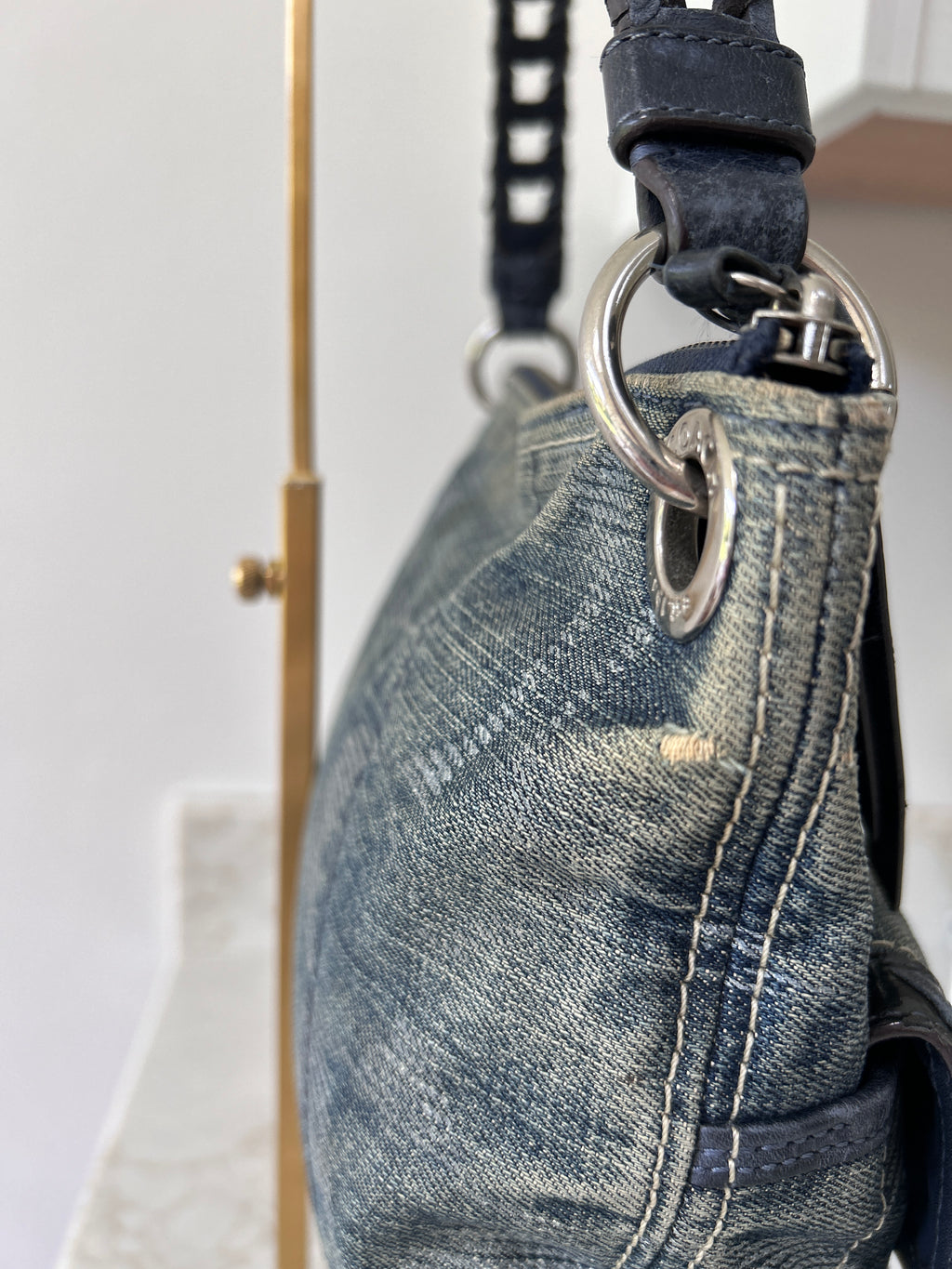 Vintage Coach Poppy denim shoulder bag