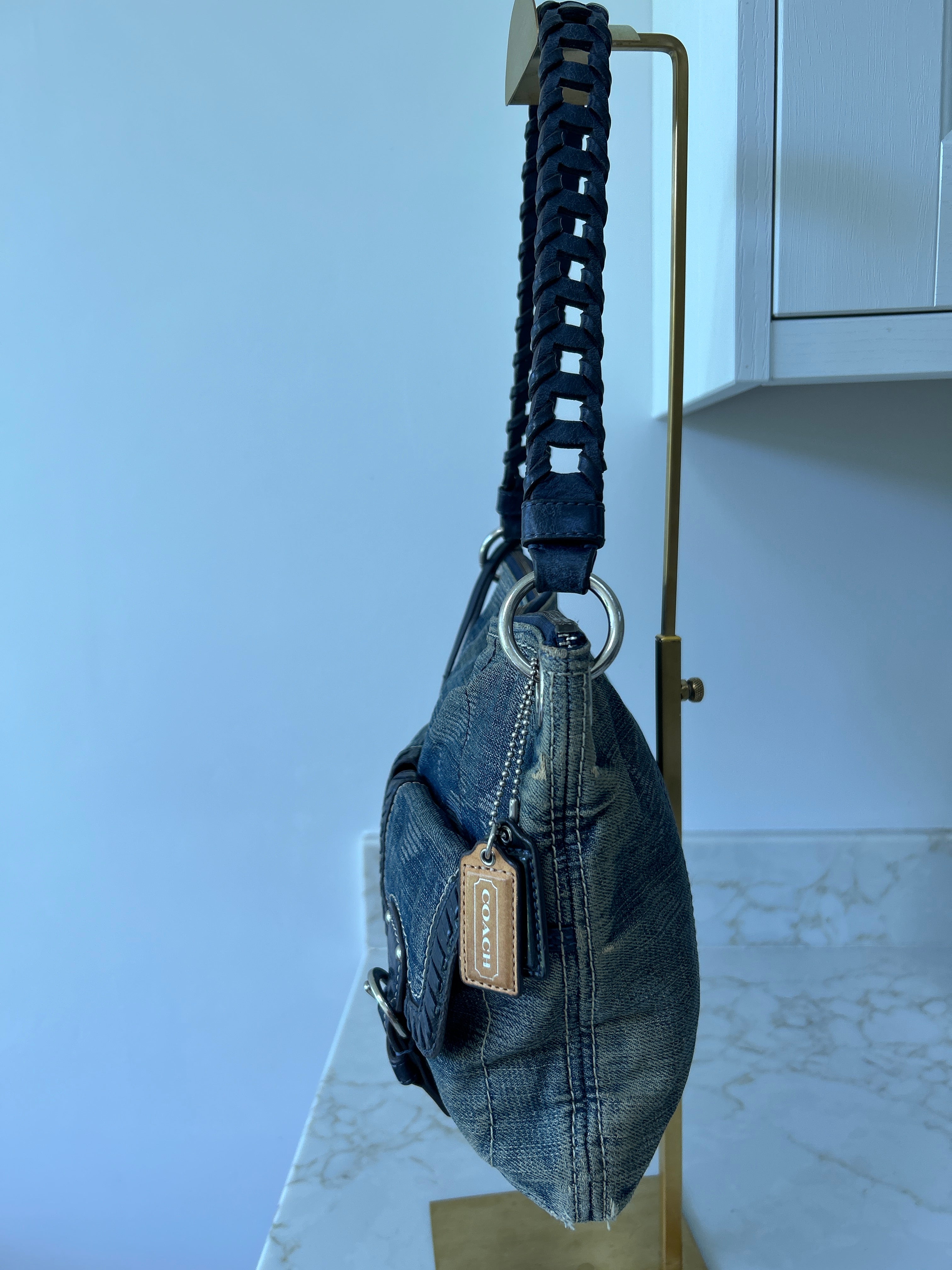 Vintage Coach Poppy denim shoulder bag